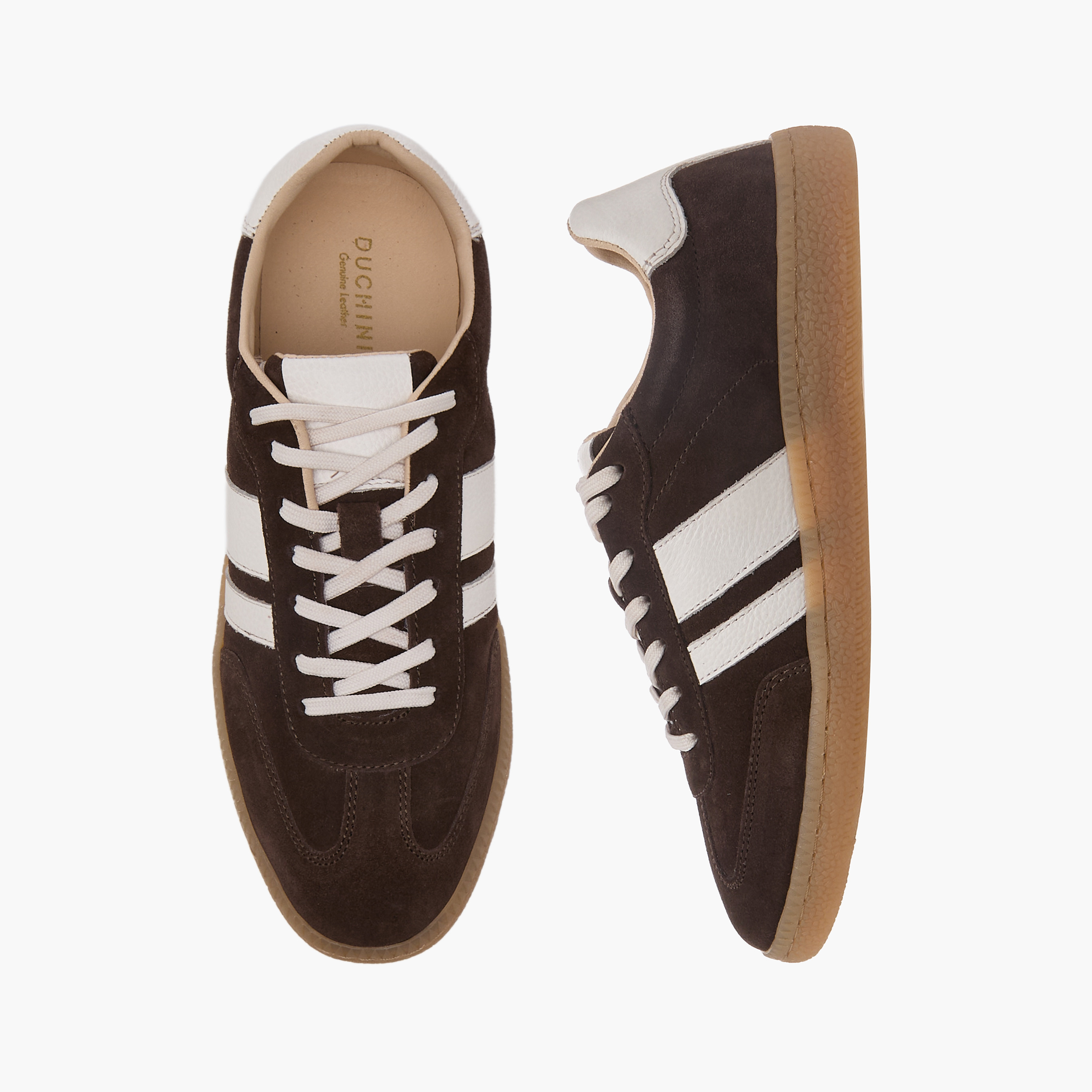 Duchini Women Lace-Up Leather Ankle Sneakers-women-shoes-sneakers-image-1