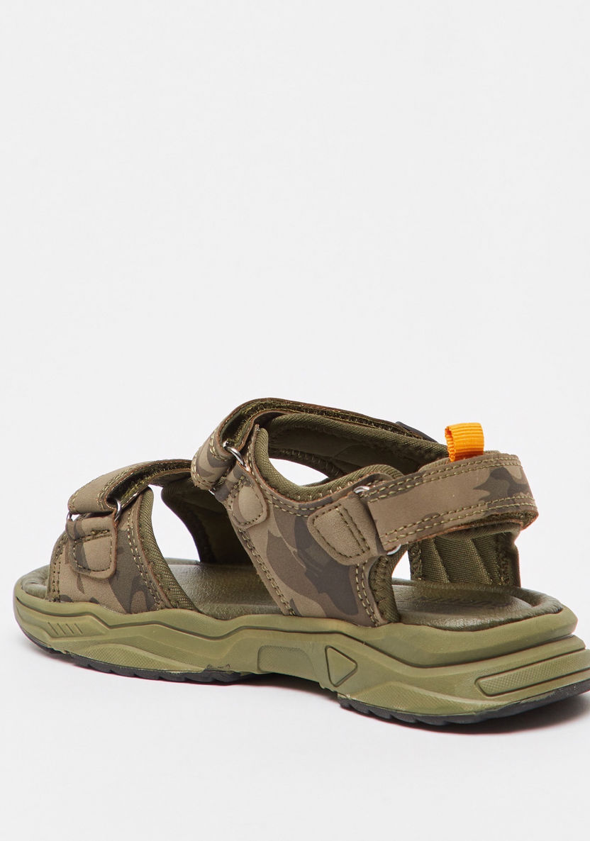 Mister Duchini Camouflage Print Sandals with Hook and Loop Closure-Boy%27s Sandals-image-2