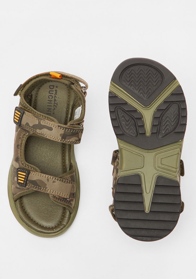 Mister Duchini Camouflage Print Sandals with Hook and Loop Closure-Boy%27s Sandals-image-4