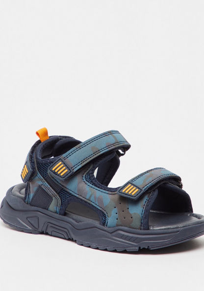 Mister Duchini Camouflage Print Sandals with Hook and Loop Closure-Boy%27s Sandals-image-1