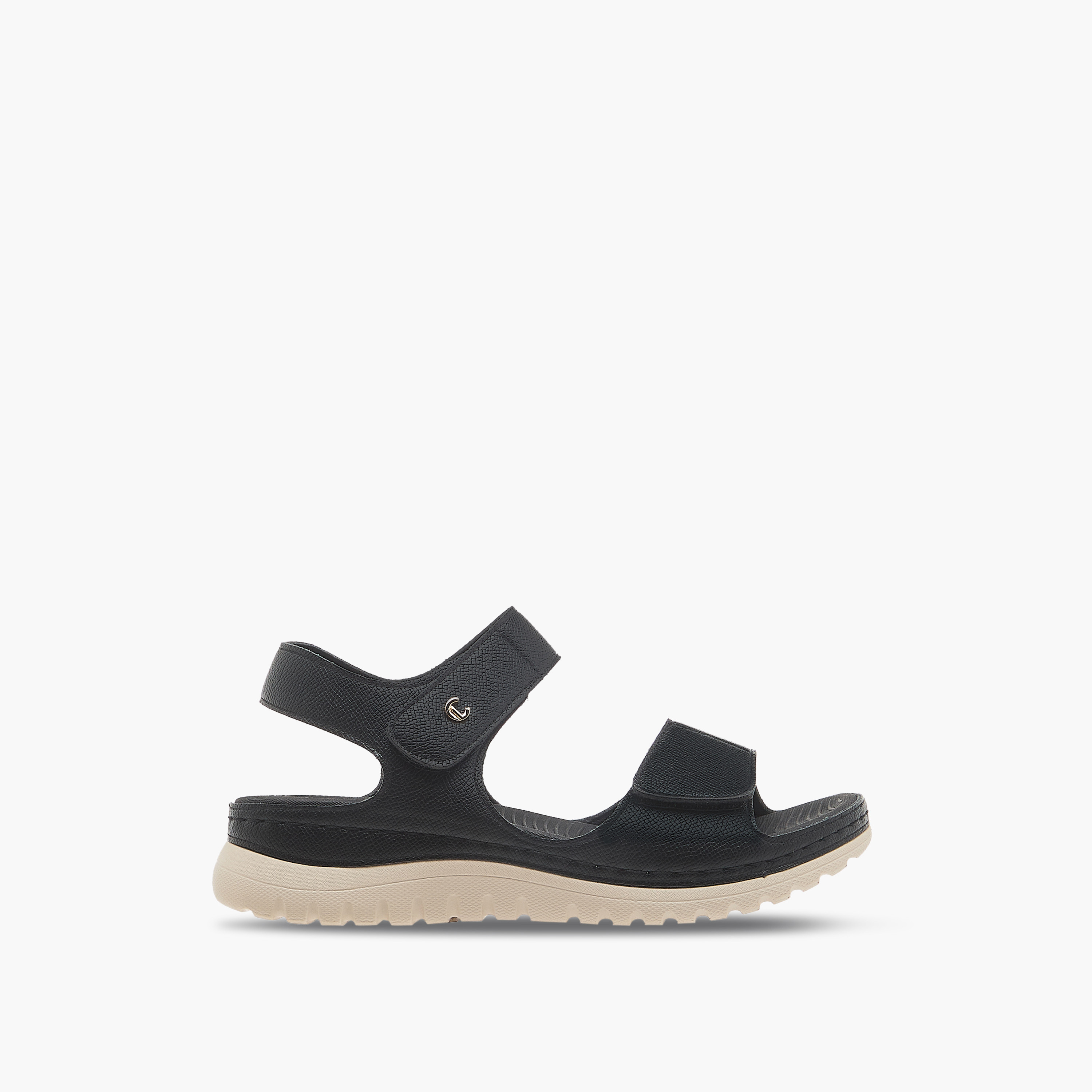 صندل مريح بارز الملمس بشريط إغلاق لاصق من لو كونفورت-women-shoes-flats-sandals-image-2