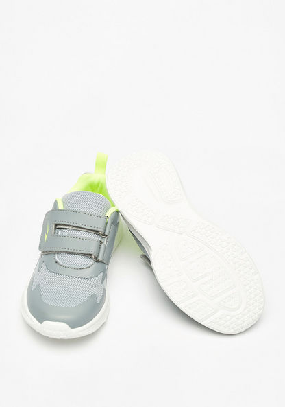 Dash Textured Low-Ankle Sneakers with Hook and Loop Closure-Boy%27s Sneakers-image-2