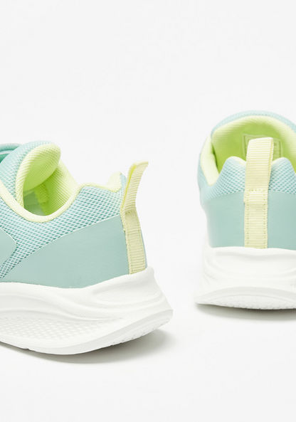 Dash Textured Low-Ankle Sneakers with Hook and Loop Closure-Girl%27s Sports Shoes-image-3