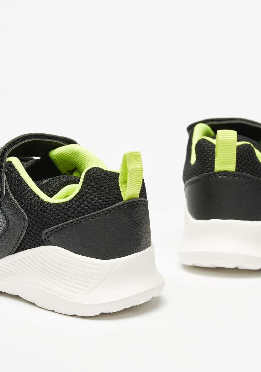Dash Panelled Low-Ankle Sneakers with Hook and Loop Closure-Boy%27s Sports Shoes-image-3