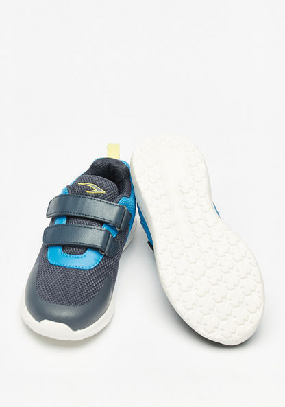 Dash Panelled Low-Ankle Sneakers with Hook and Loop Closure-Boy%27s Sneakers-image-2