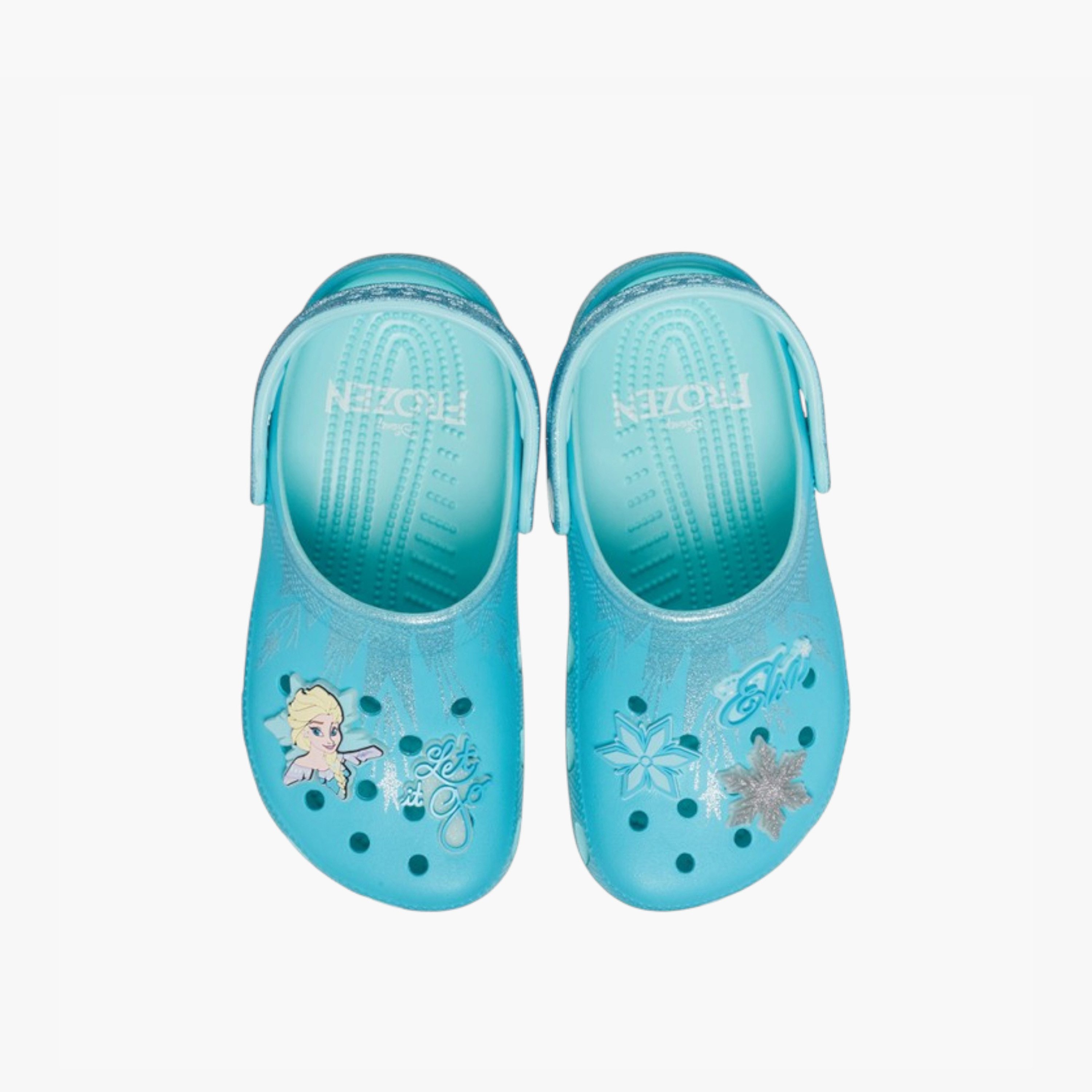 صندل كلوج بحزام خلفي وزينة إلسا من فروزن للبنات من كروكس-baby-girls-shoes-sandals-image-1