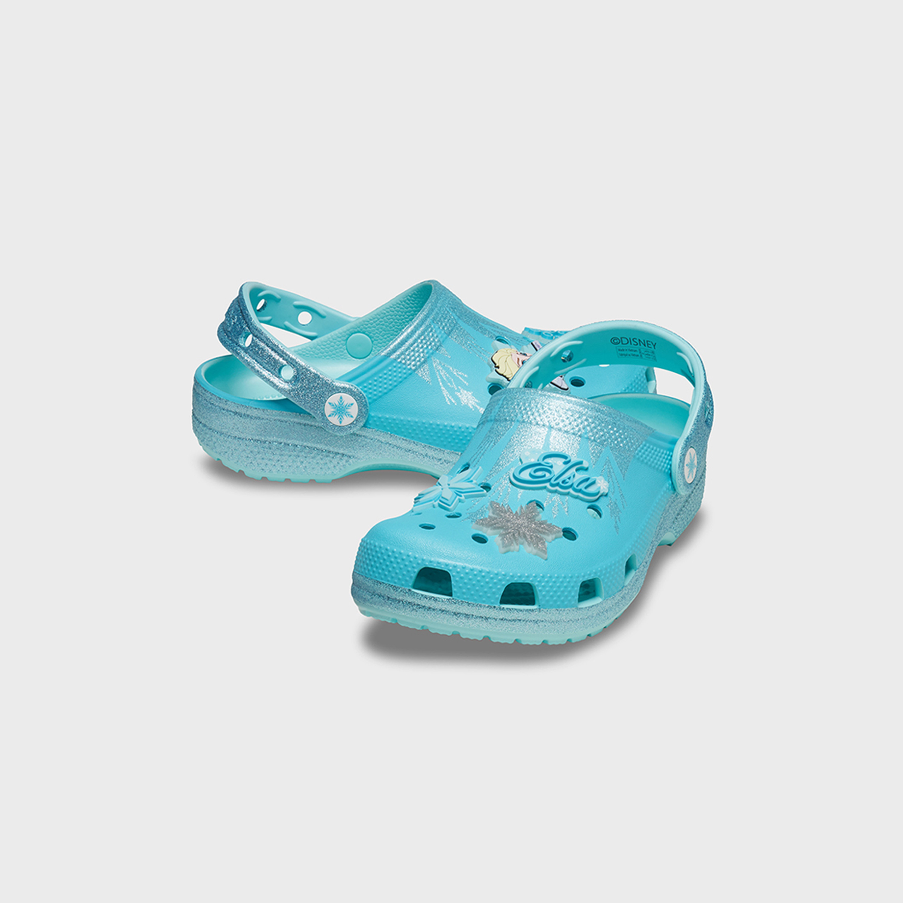 Crocs Girls Slip-On Frozen Elsa Classic Clogs|210237-90H-girls-shoes-sandals-image-1