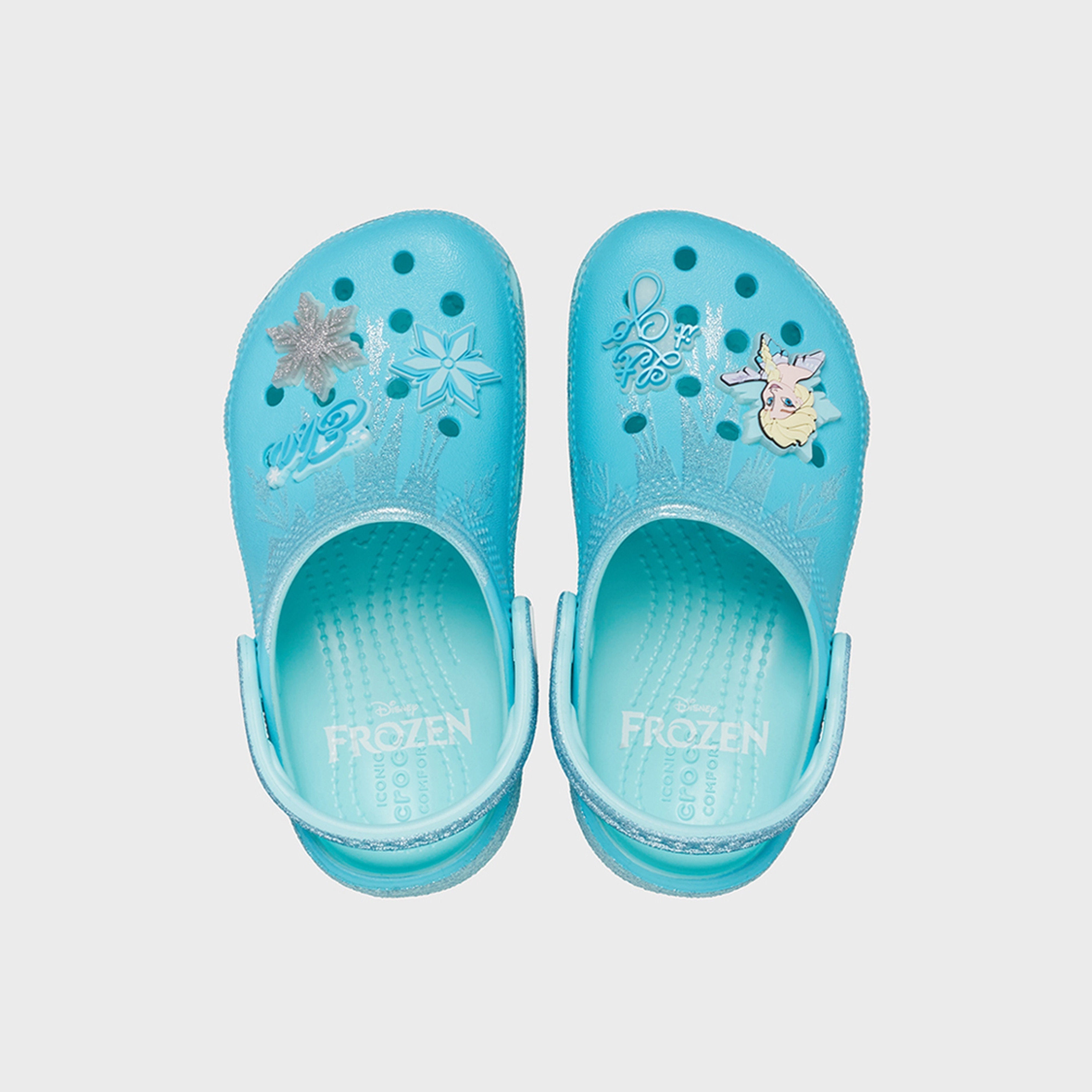 Crocs Girls Slip-On Frozen Elsa Classic Clogs|210237-90H-girls-shoes-sandals-image-2