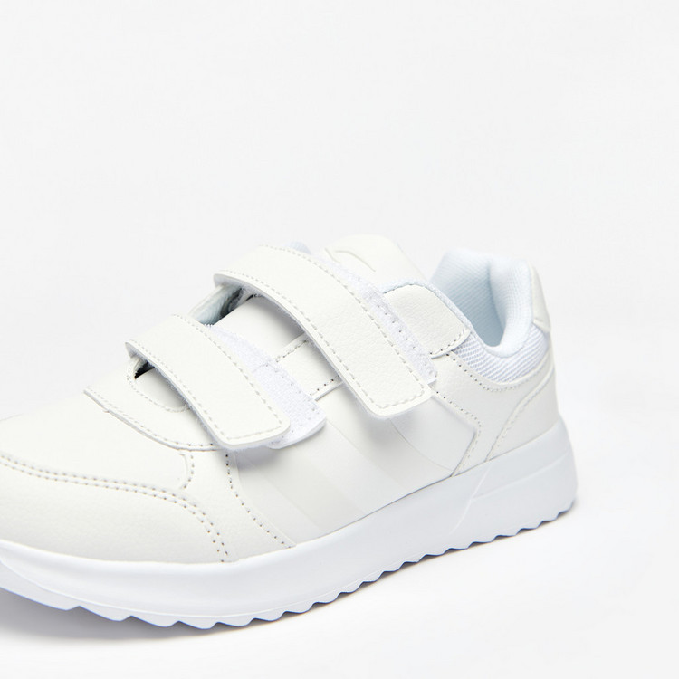 Dash Solid Sneakers with Hook and Loop Closure