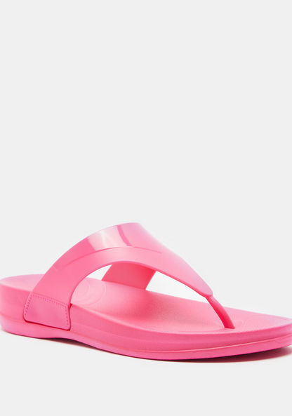 Solid Slip-On Thong Slippers-Women%27s Flip Flops & Beach Slippers-image-1