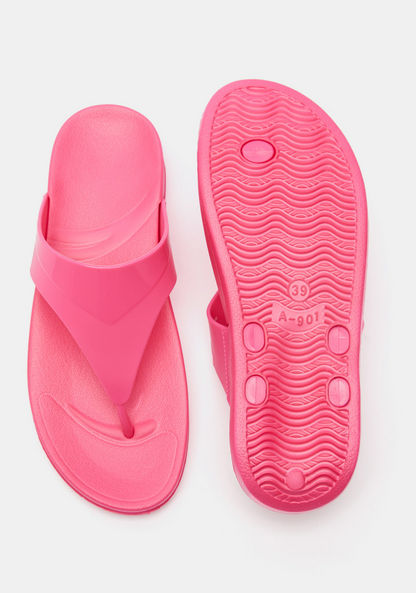 Solid Slip-On Thong Slippers-Women%27s Flip Flops & Beach Slippers-image-5
