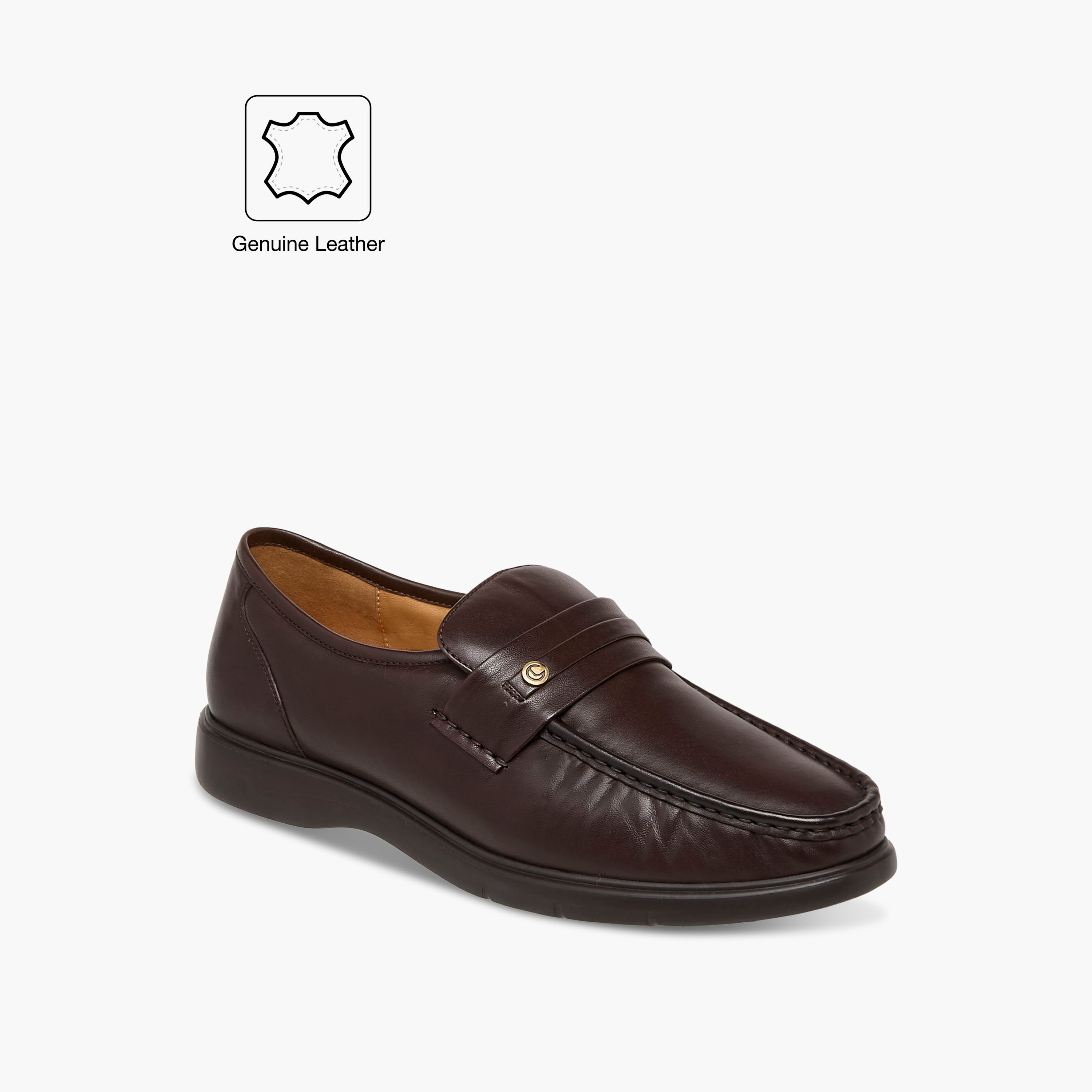 حذاء موكاسين جلد سادة سهل الارتداء من لو كونفورت -men-shoes-formalshoes-image-8
