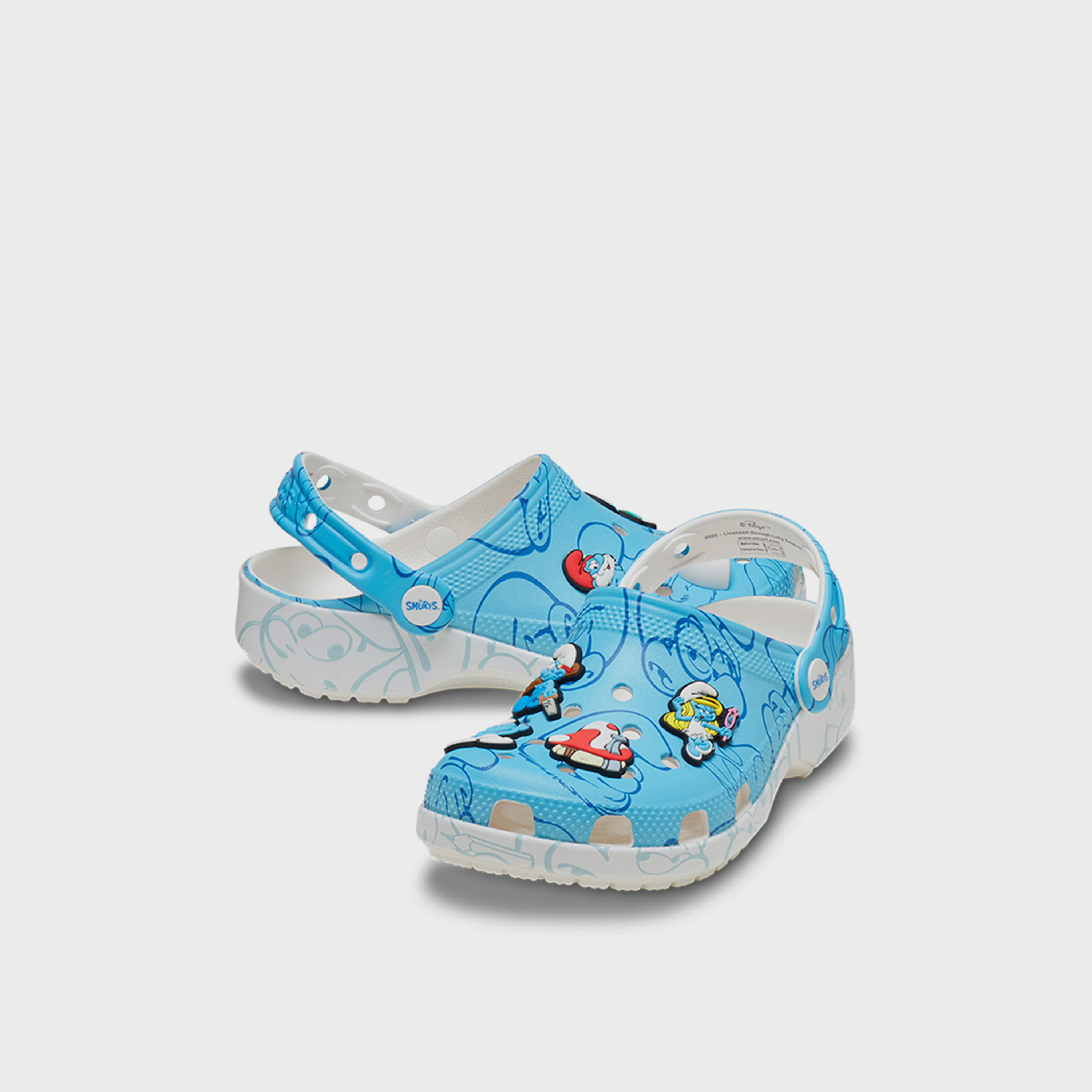 Crocs Kid's Back Strap Smurfs Classic Clogs | 210821-90H-boys-shoes-flipflopsandslides-image-1