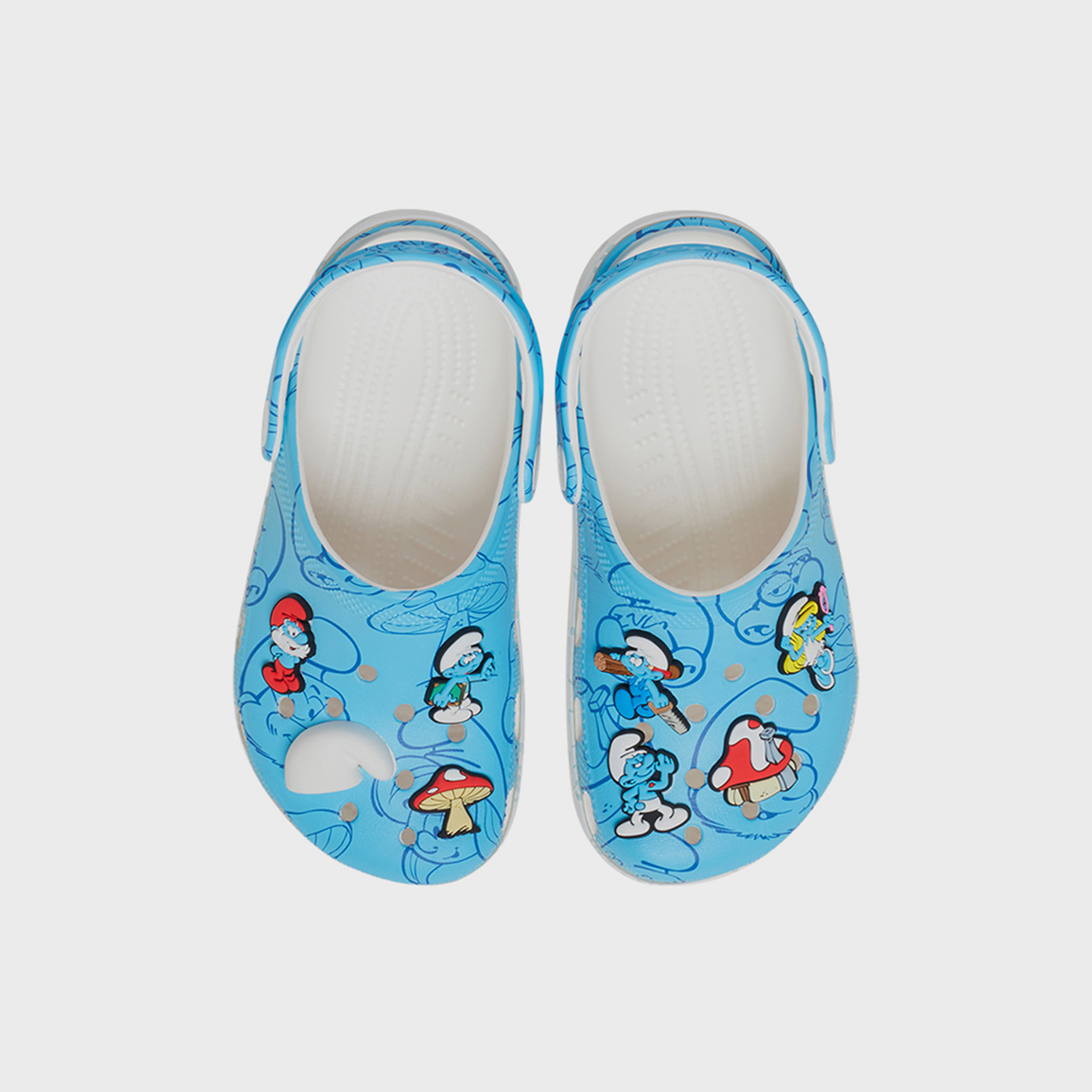 Crocs Kid's Back Strap Smurfs Classic Clogs | 210821-90H-boys-shoes-flipflopsandslides-image-2
