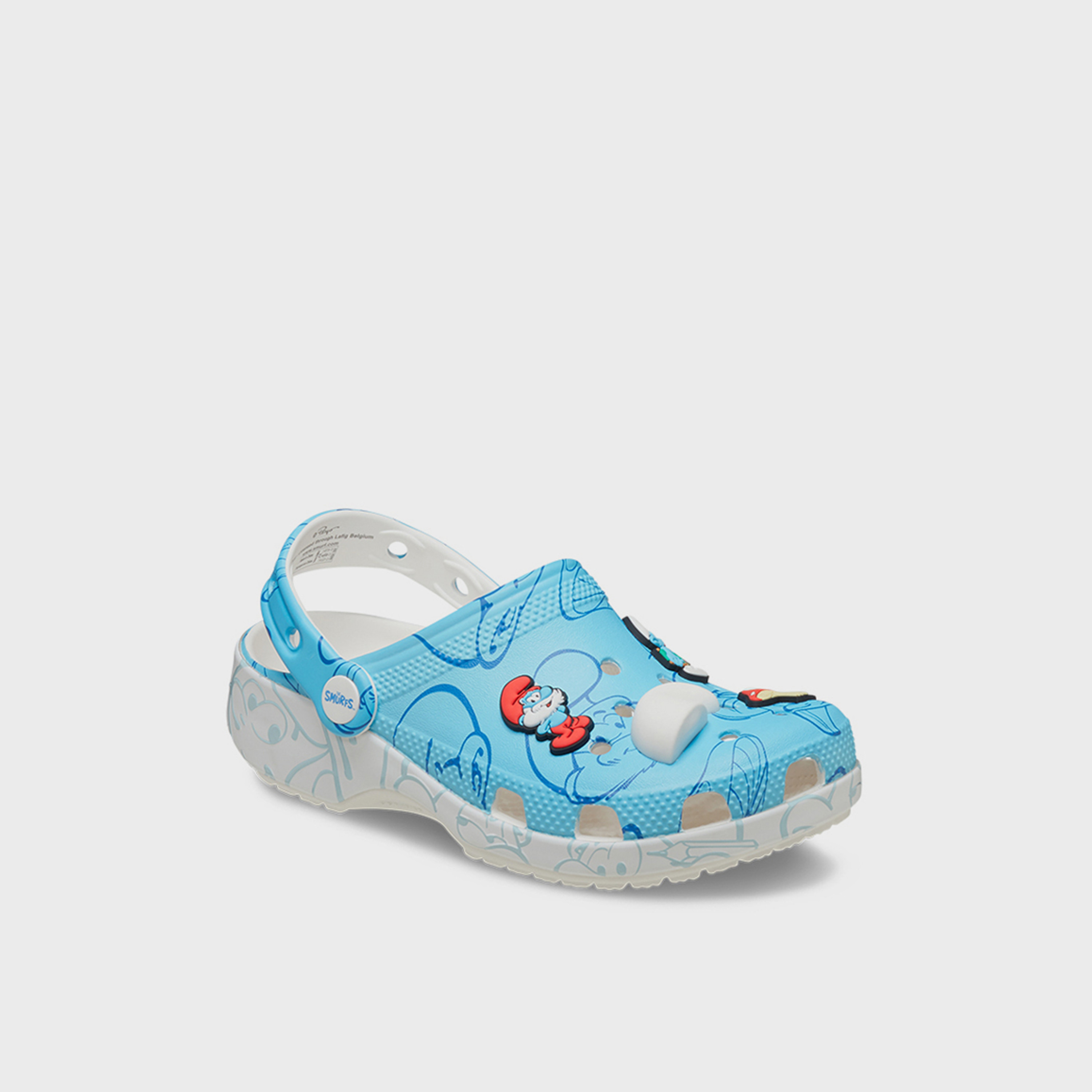 Crocs Kid's Back Strap Smurfs Classic Clogs | 210821-90H-boys-shoes-flipflopsandslides-image-3