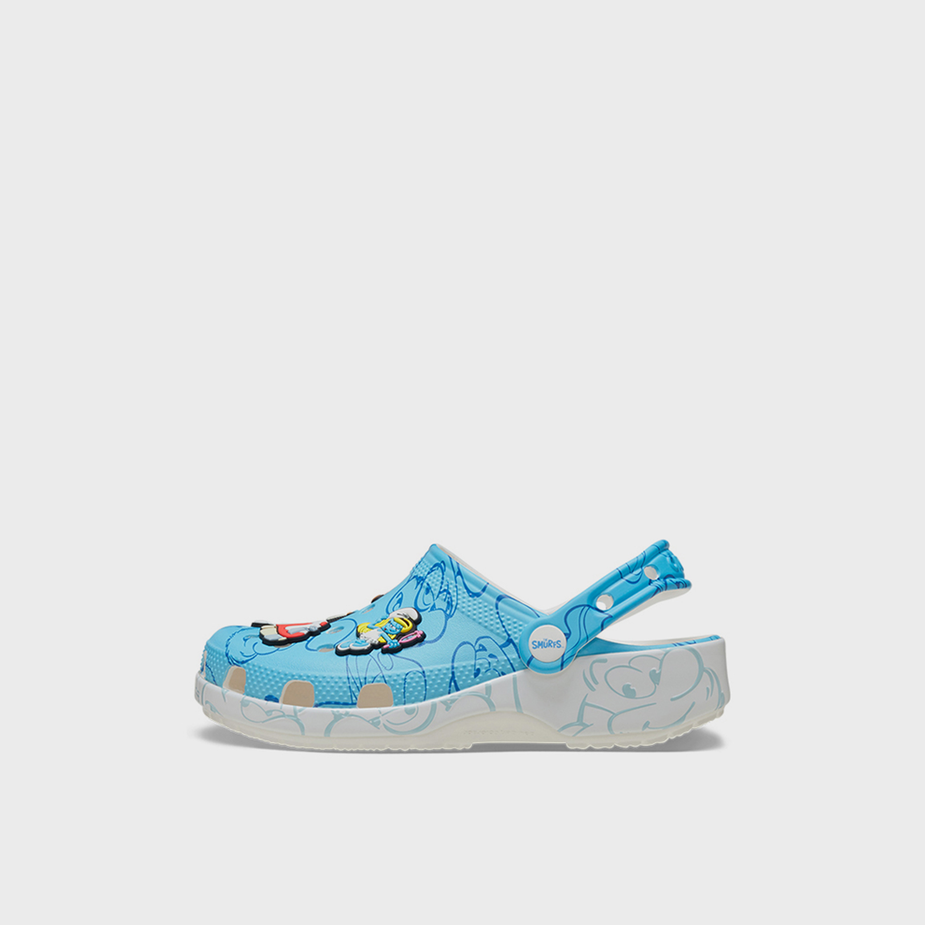Crocs Kid's Back Strap Smurfs Classic Clogs | 210821-90H-boys-shoes-flipflopsandslides-image-6