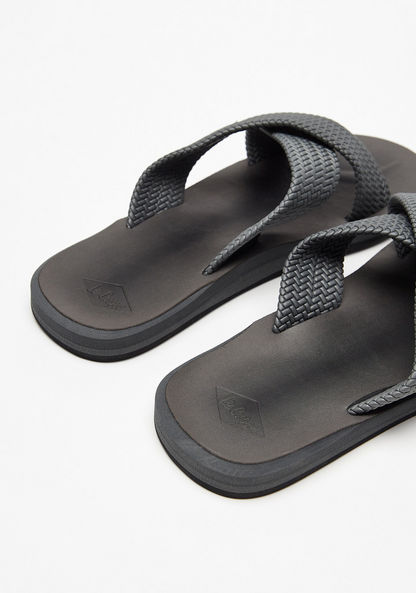 Lee Cooper Men's Slip-On Cross Strap Slides Sandals-Men%27s Flip Flops & Beach Slippers-image-5