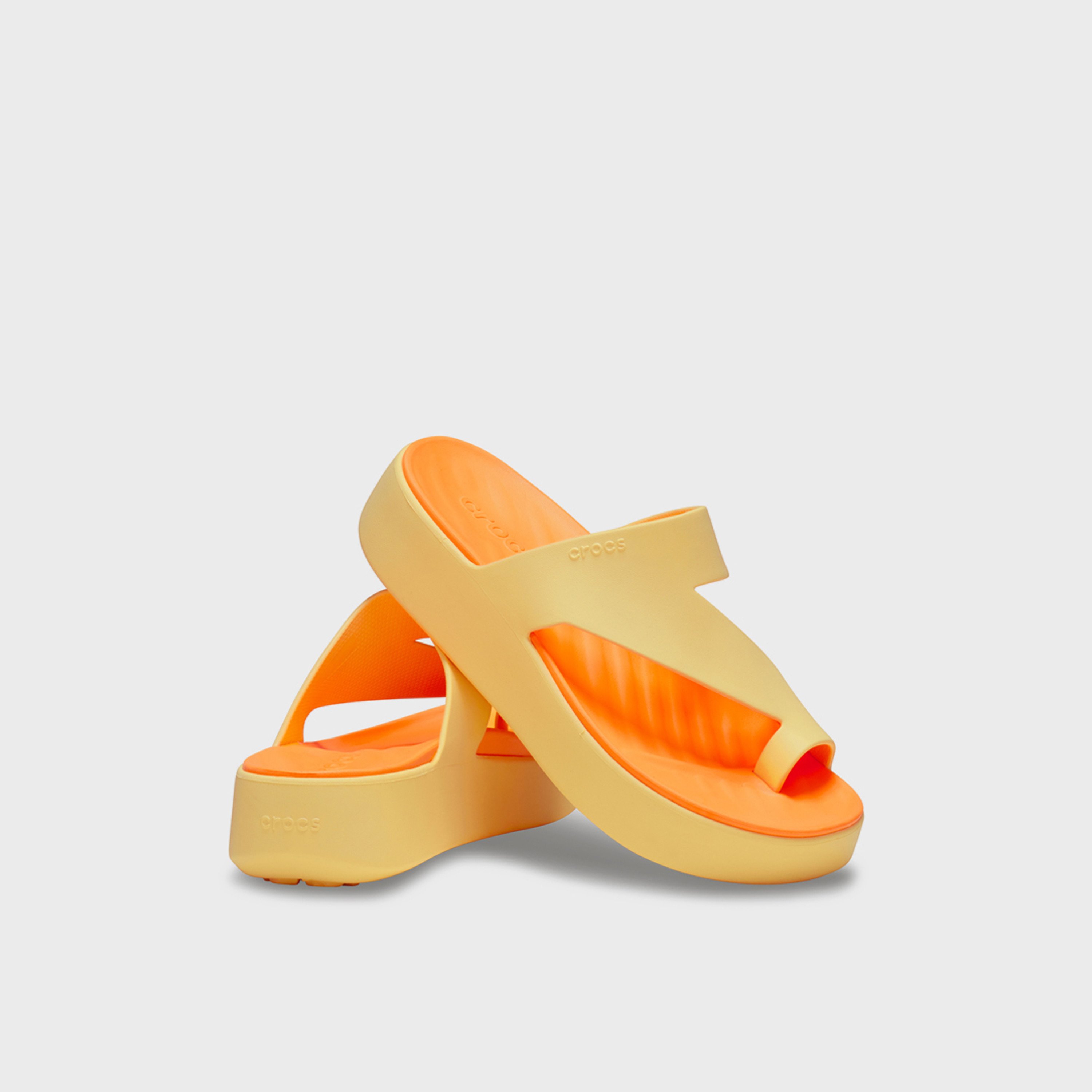 Crocs Women's Slip On Getaway Platform Toe Loop Slide Sandals | 210834-78Z-women-shoes-sandals-flats-image-1
