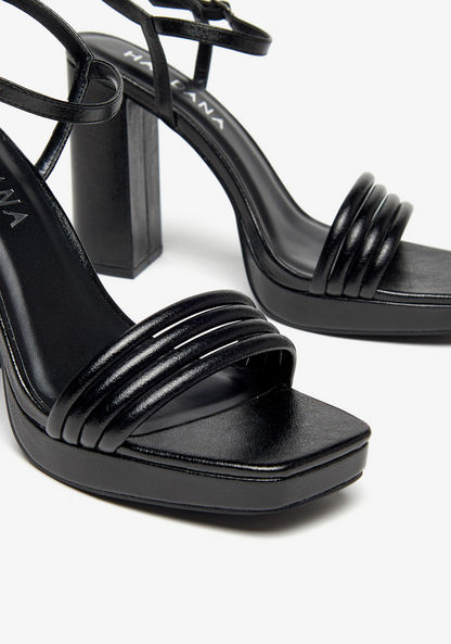 Haadana Open Toe Sandals with Buckle Closure and Block Heel-Women%27s Heel Sandals-image-3