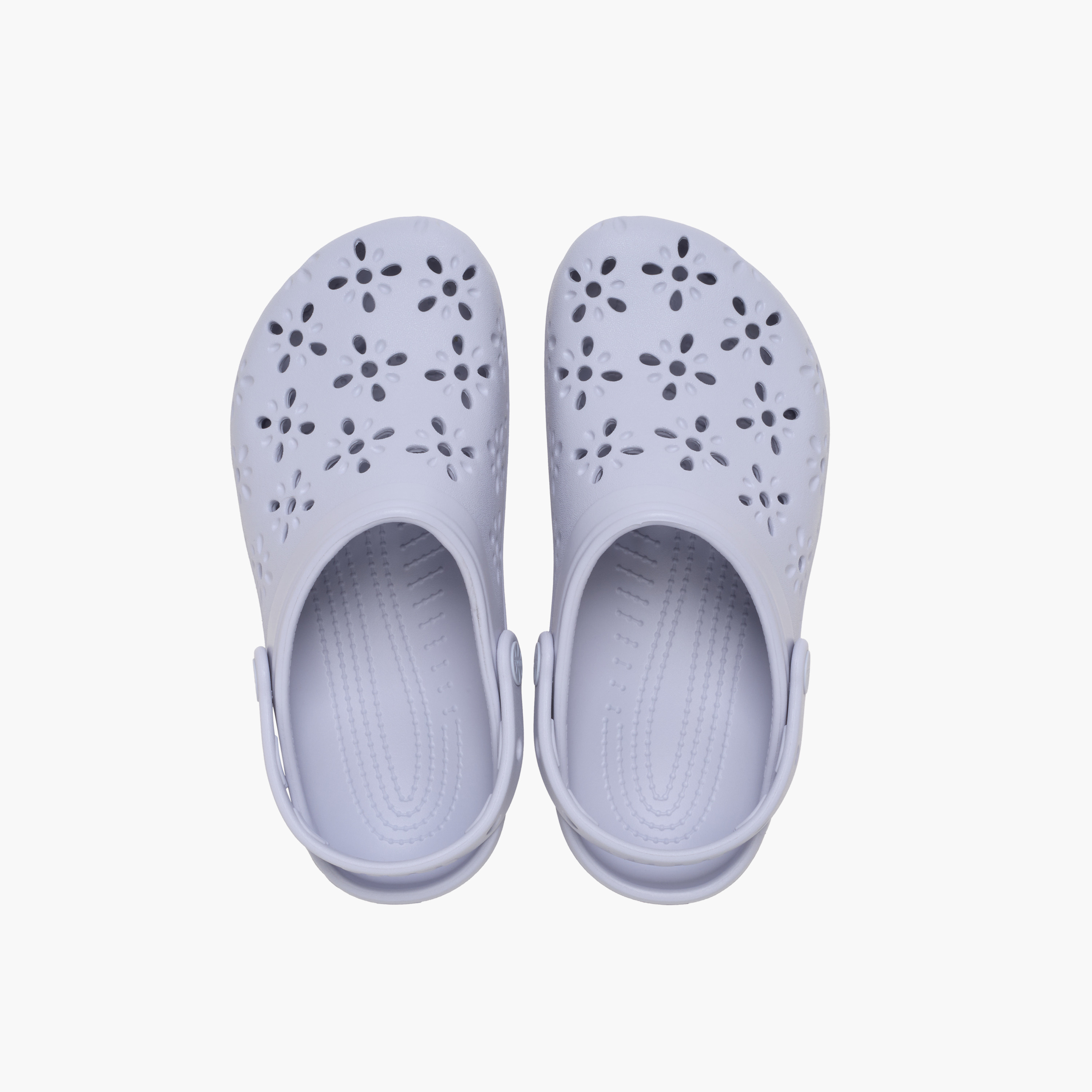 Crocs Women's Slip On Classic Floral Cut Out Clogs | 210927-5BR-women-shoes-flipflopsandslides-image-2
