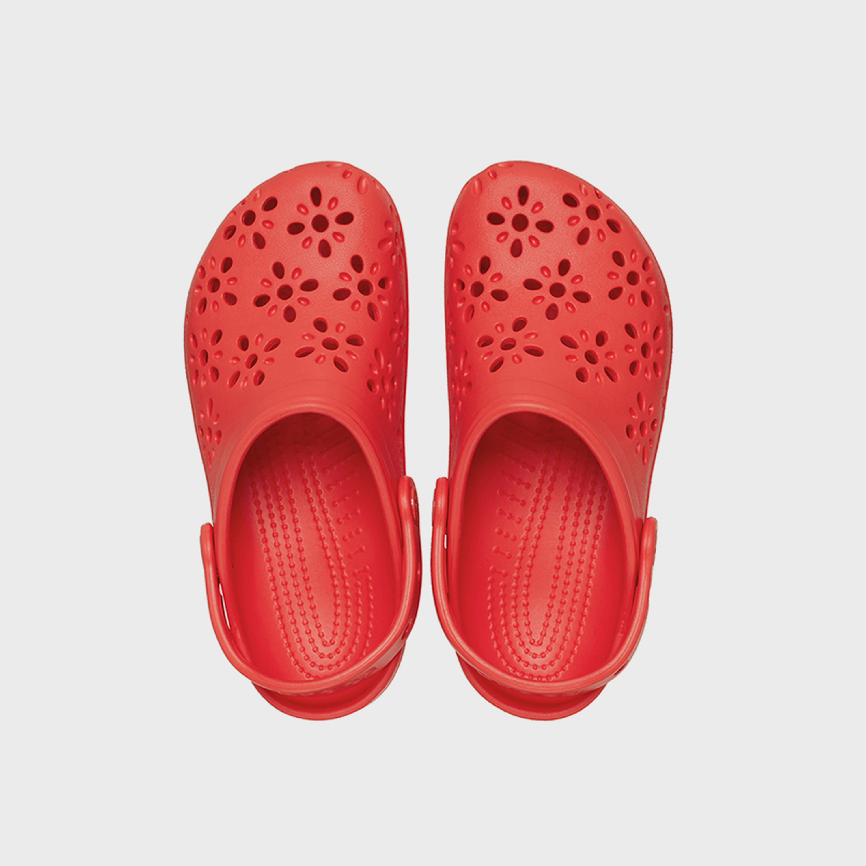 Crocs Kid's Slip On Classic Floral Cut Out K Clogs | 210943-6ZR-women-shoes-sandals-flats-image-2
