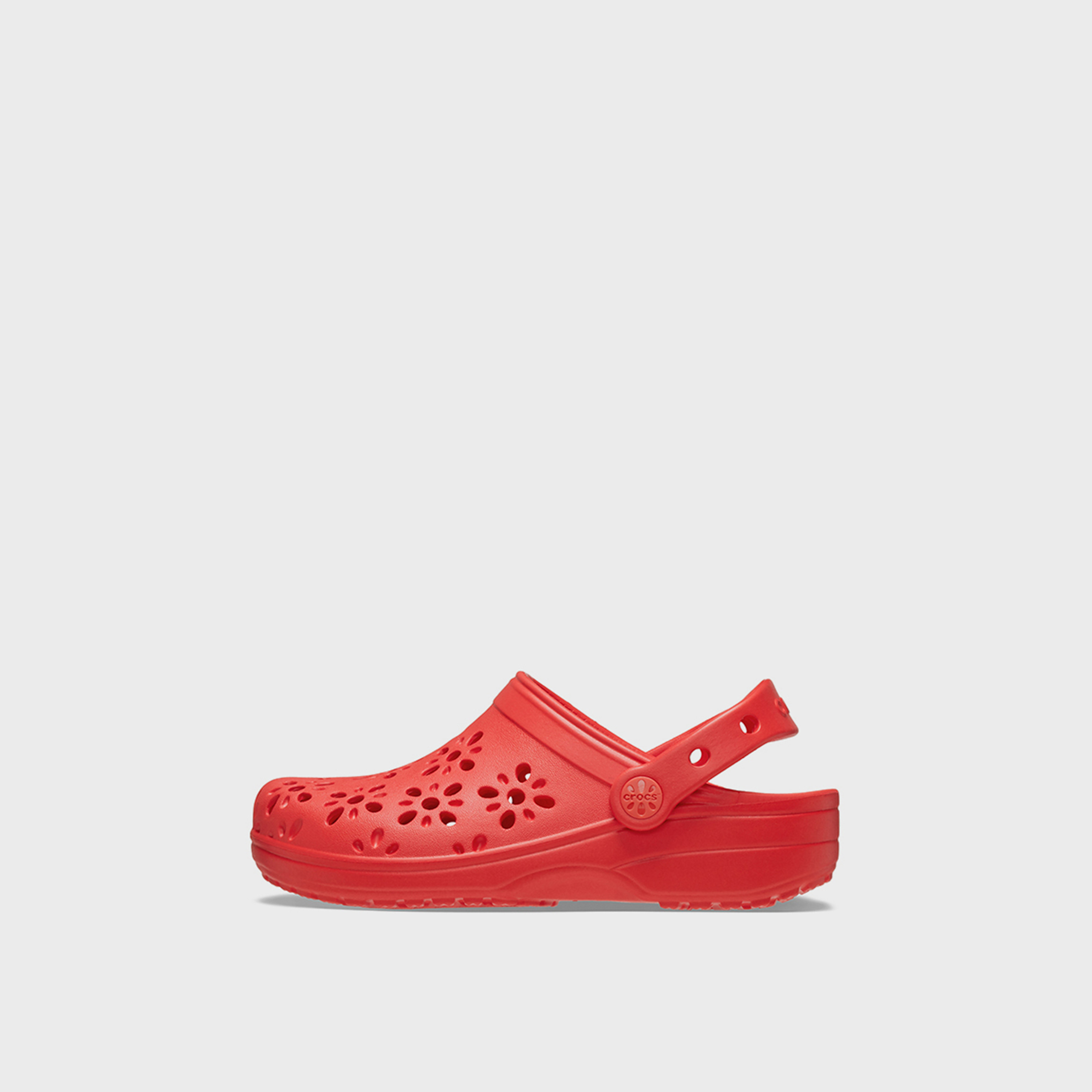 Crocs Kid's Slip On Classic Floral Cut Out K Clogs | 210943-6ZR-women-shoes-sandals-flats-image-4