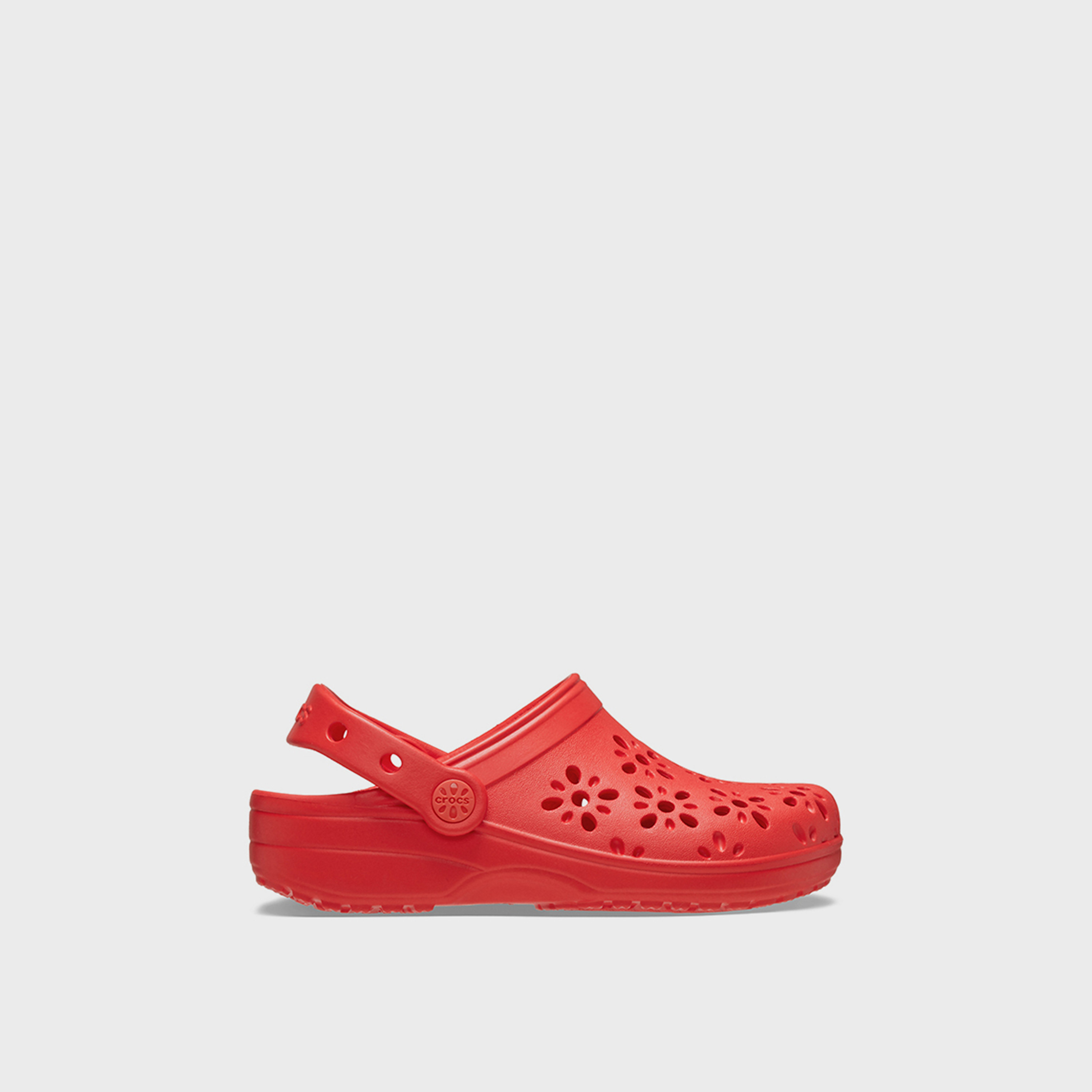 Crocs Kid's Slip On Classic Floral Cut Out K Clogs | 210943-6ZR-women-shoes-sandals-flats-image-5
