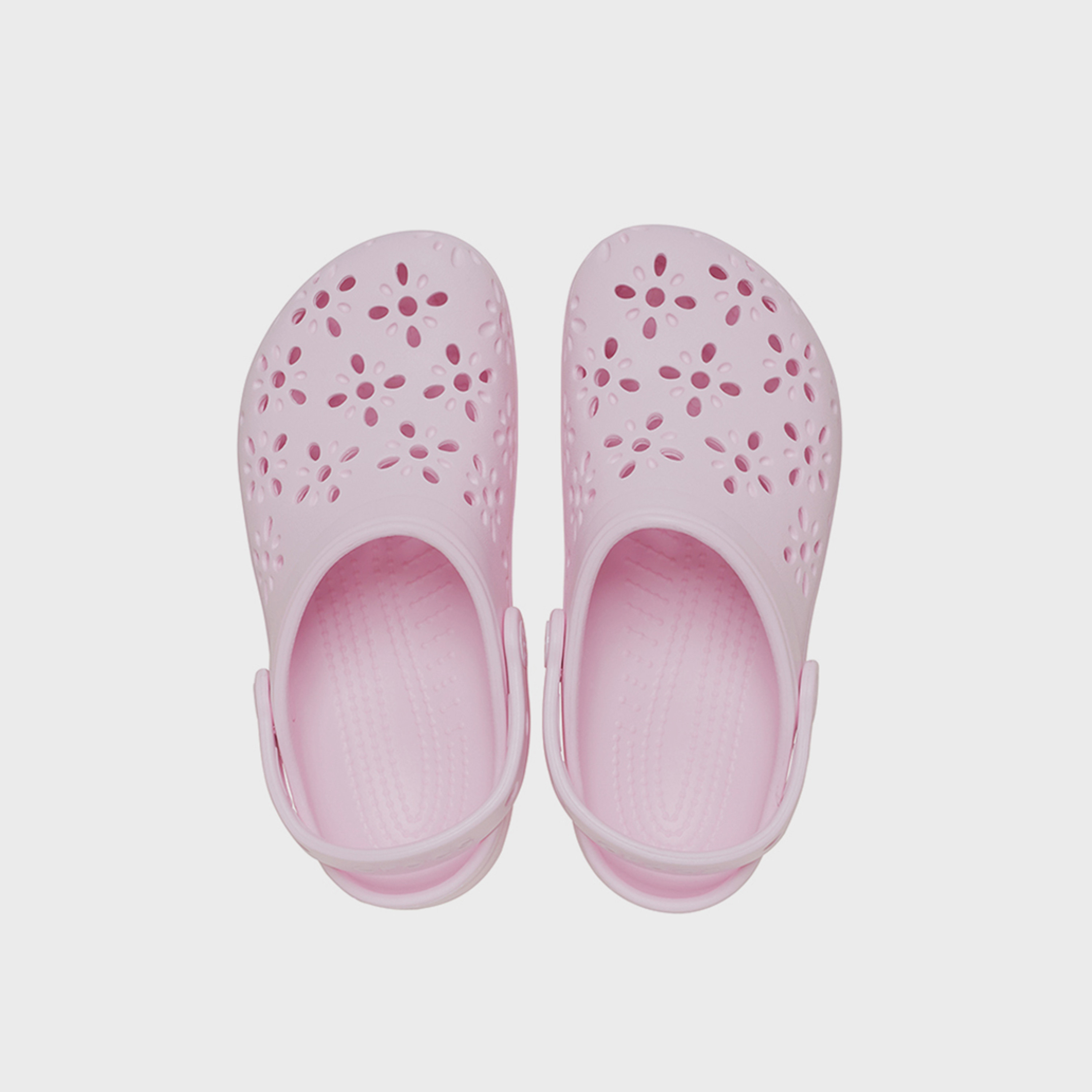 Crocs Kid's Slip On Classic Floral Cut Out K Clogs | 210943-6ZW-women-shoes-sandals-flats-image-2