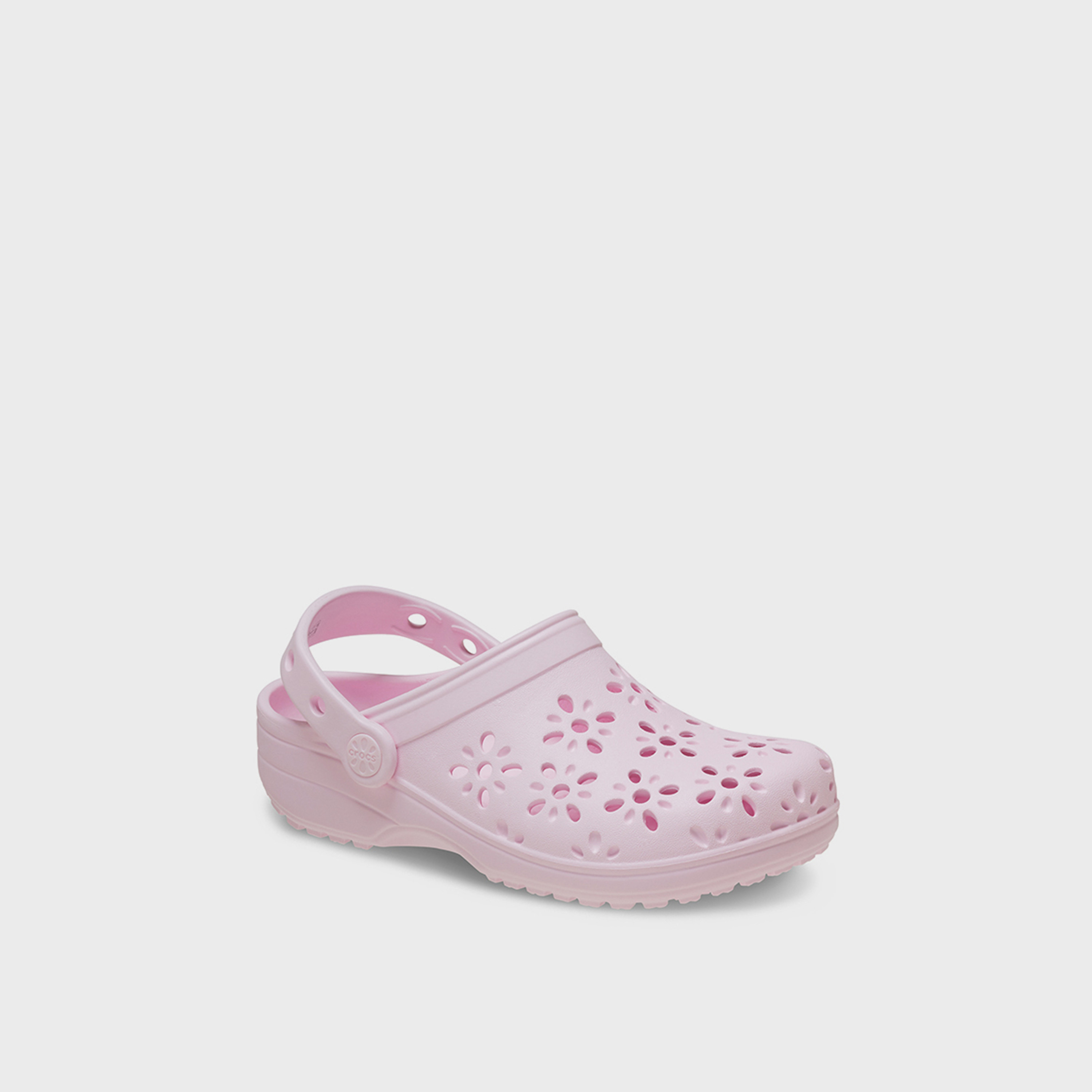 Crocs Kid's Slip On Classic Floral Cut Out K Clogs | 210943-6ZW-women-shoes-sandals-flats-image-3