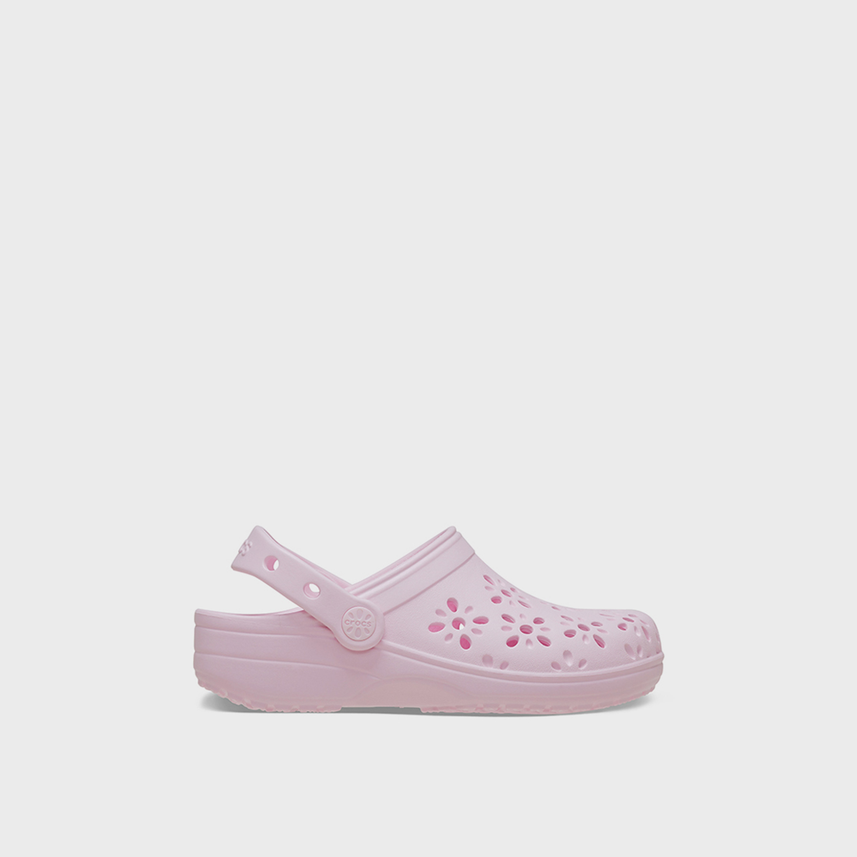 Crocs Kid's Slip On Classic Floral Cut Out K Clogs | 210943-6ZW-women-shoes-sandals-flats-image-5