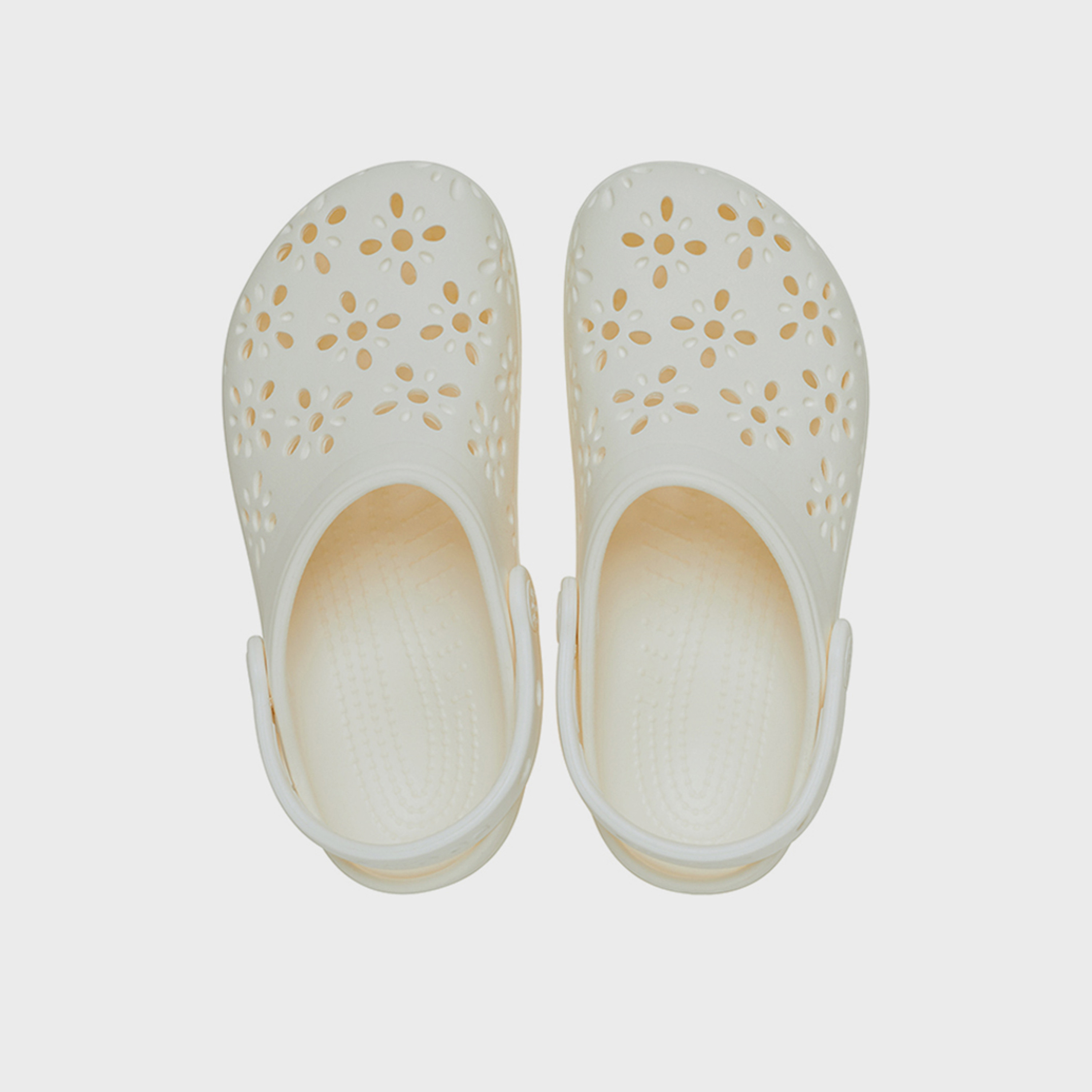 Crocs Kids Slip-On Classic Floral Cut Out Clogs|210944-0WV-girls-shoes-sandals-image-2