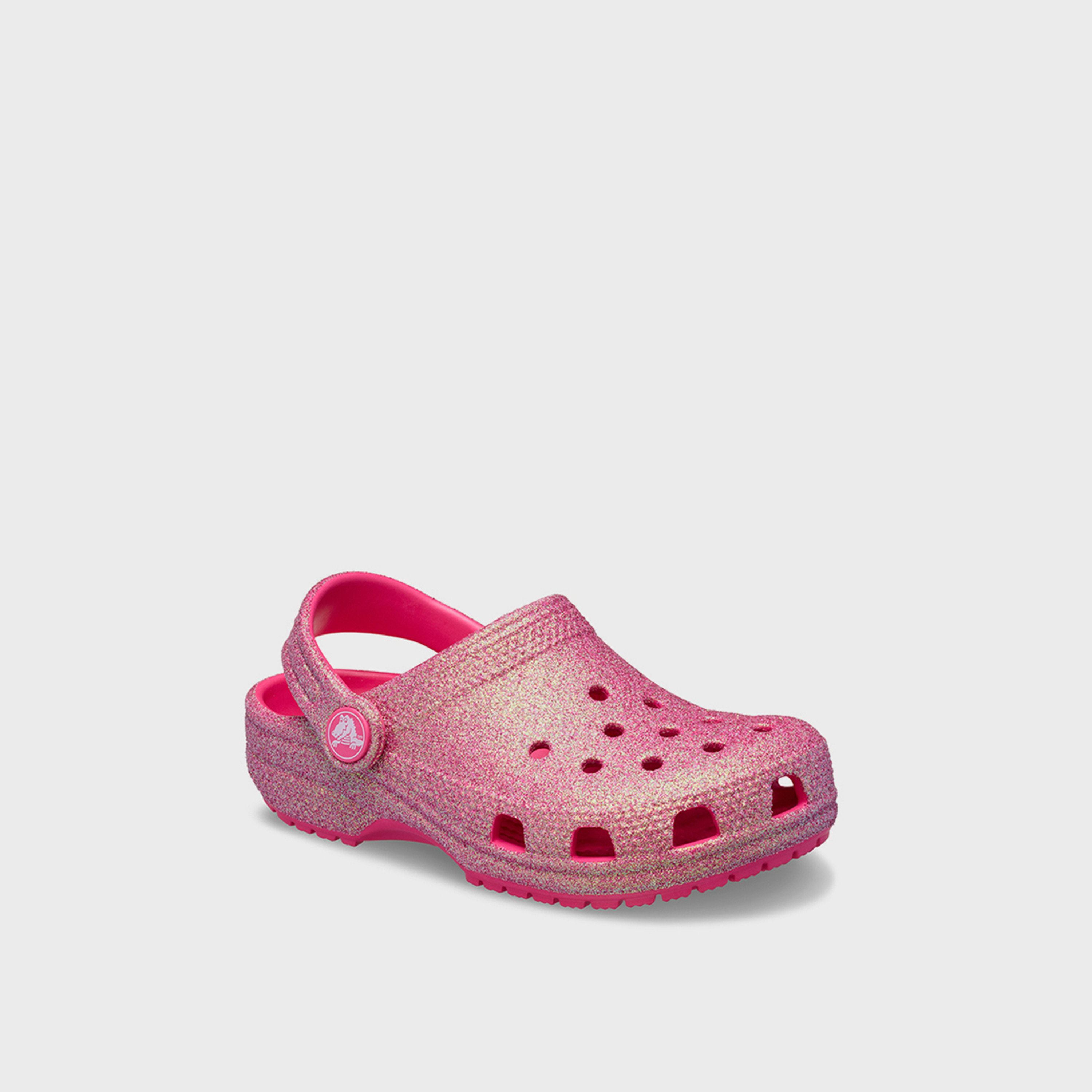 Crocs Kid's Slip On Classic Iridescent Glitter Clogs | 210986-6ZQ-girls-shoes-flipflopsandslides-image-3