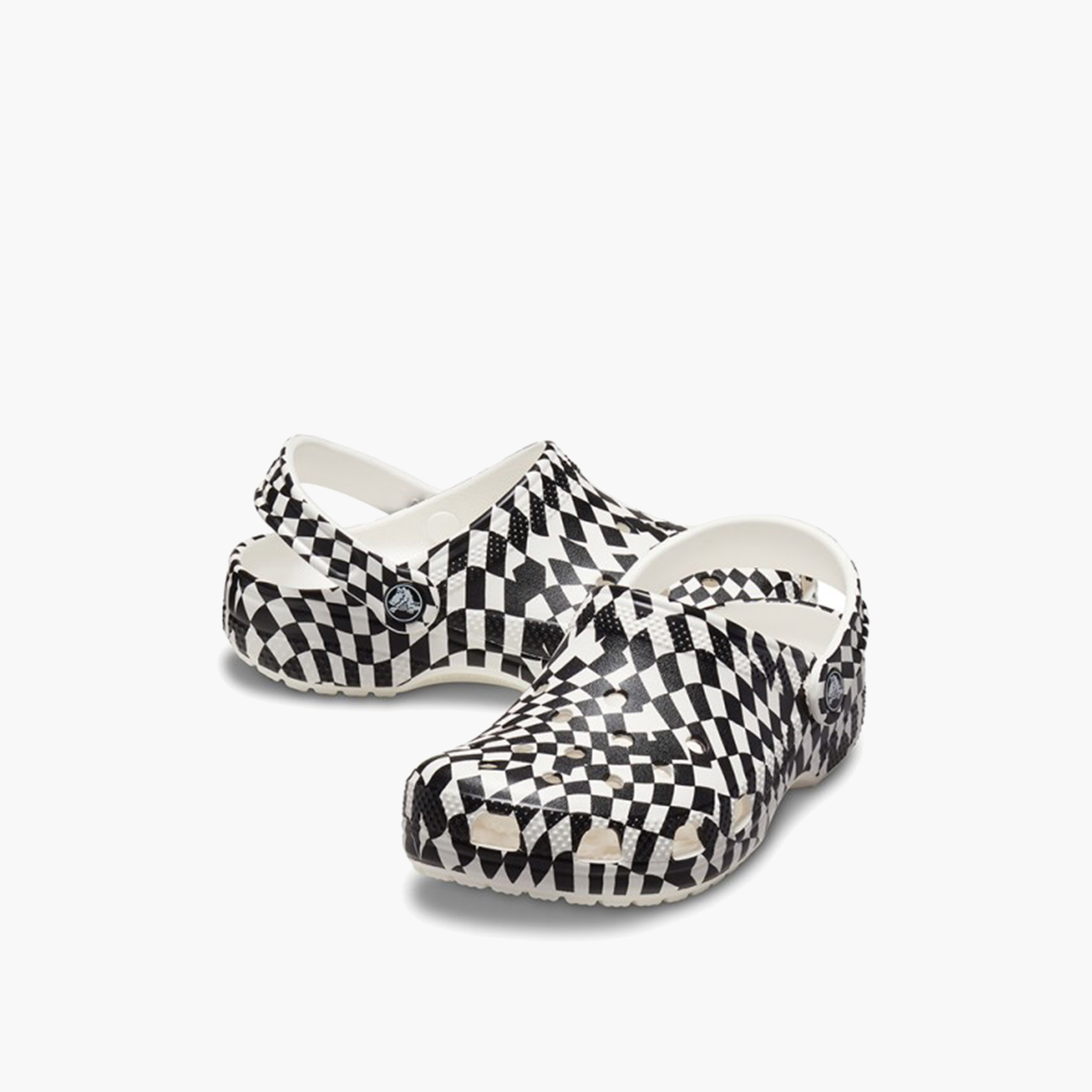 Crocs Kid's Slip-On Classic Warped Checker Clogs | 210990-103-boys-shoes-sandals-image-1