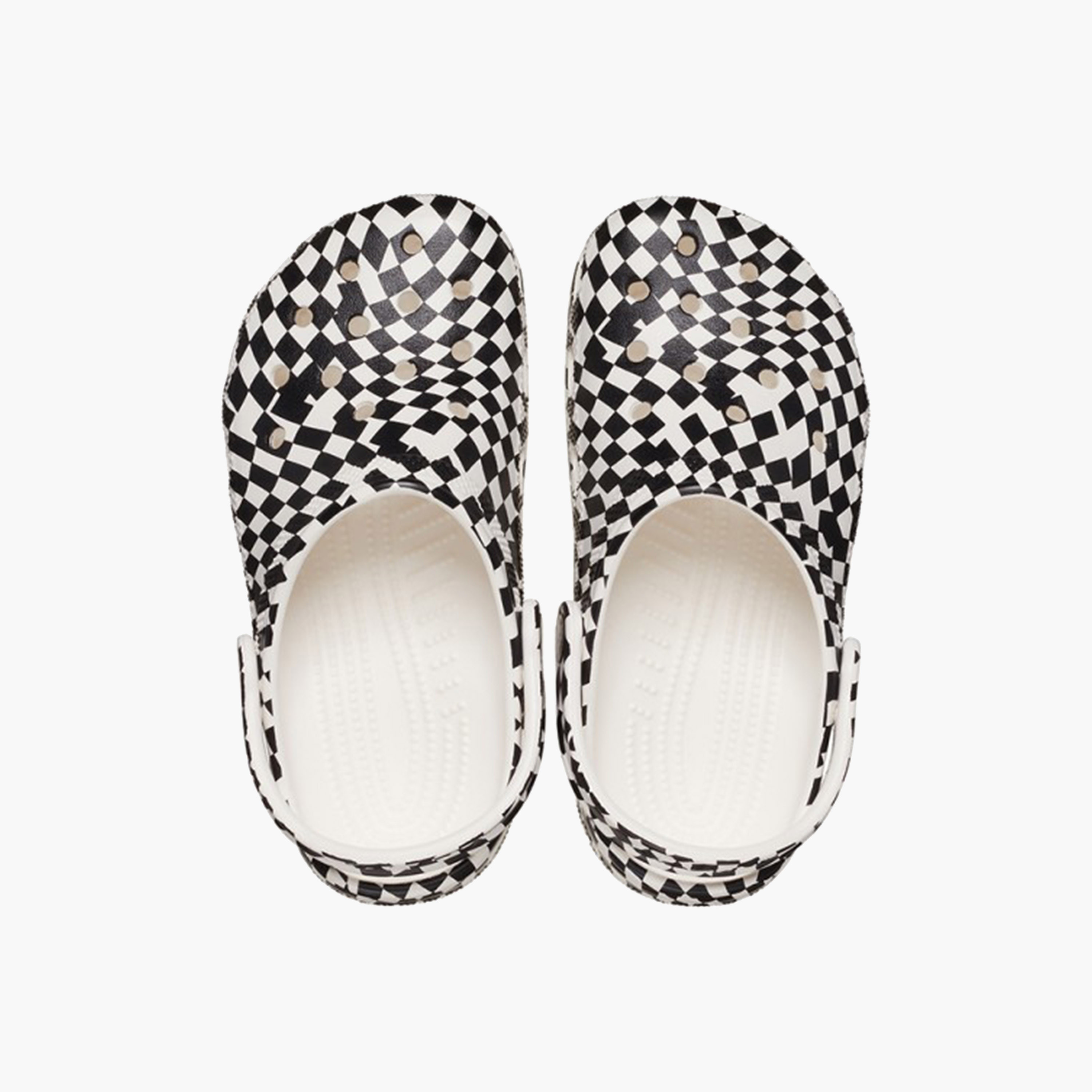 Crocs Kid's Slip-On Classic Warped Checker Clogs | 210990-103-boys-shoes-sandals-image-2