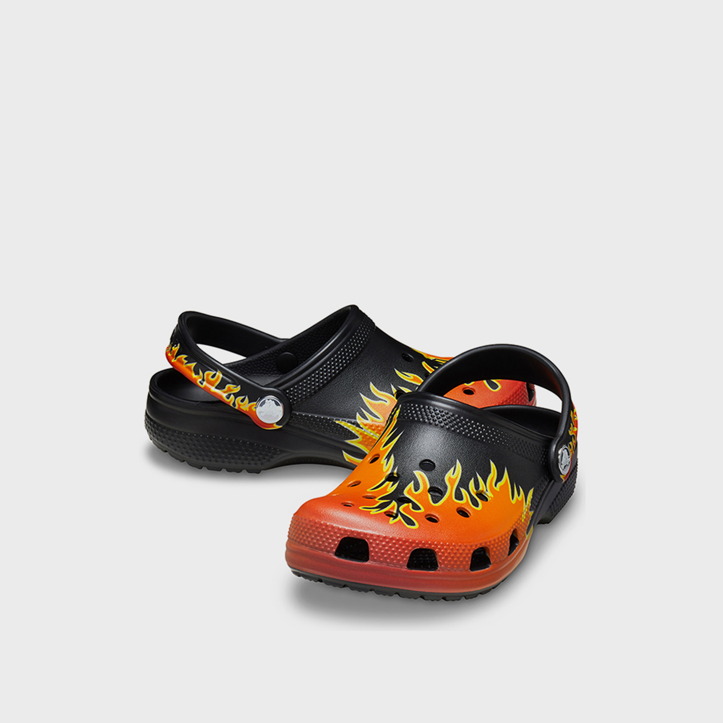 Crocs Kid's Slip-On Classic Flames Clogs | 210993-0C4-boys-shoes-sandals-image-1