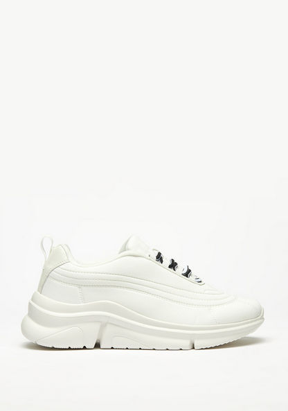 Missy Solid Sneakers with Lace-Up Closure