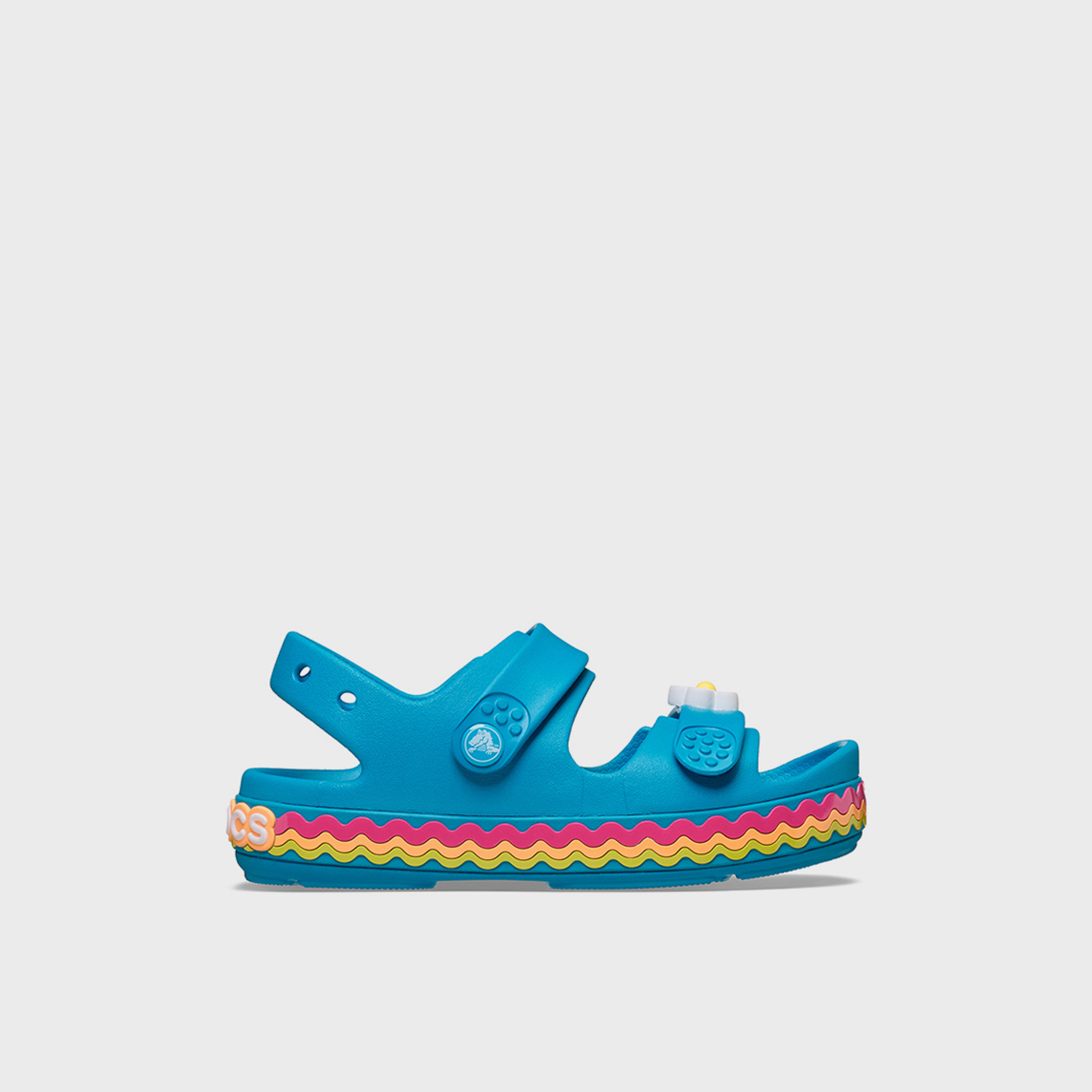 كروكس - صندل أطفال بحزام ريكراك مع شريط لاصق | 211028-4WG-girls-shoes-sandals-image-3