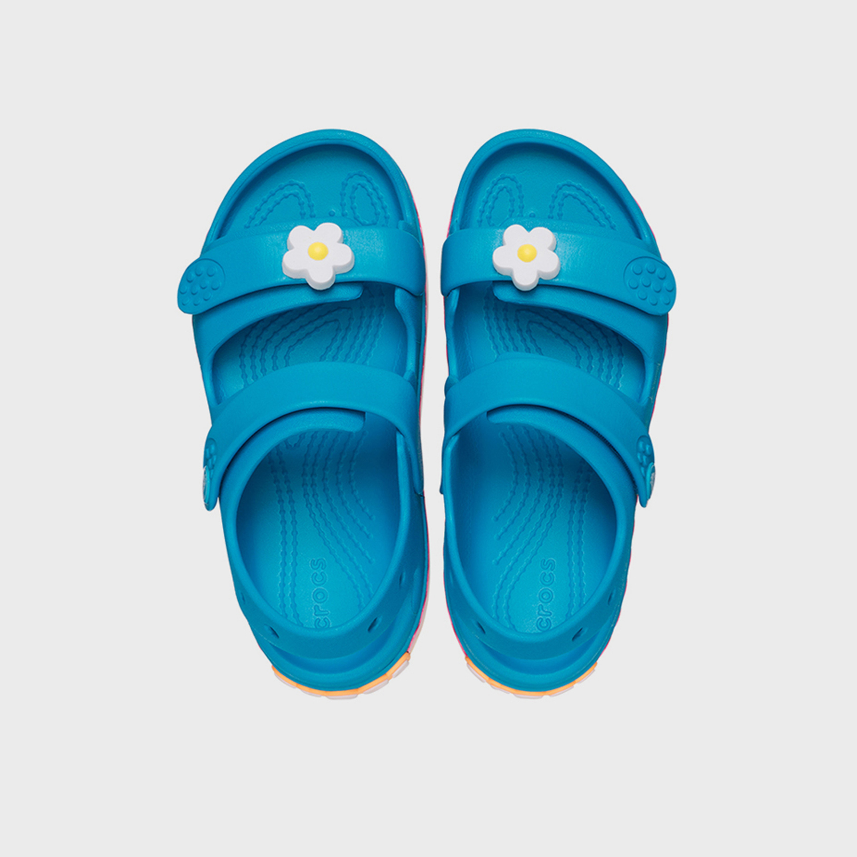 كروكس - صندل أطفال بحزام ريكراك مع شريط لاصق | 211028-4WG-girls-shoes-sandals-image-4