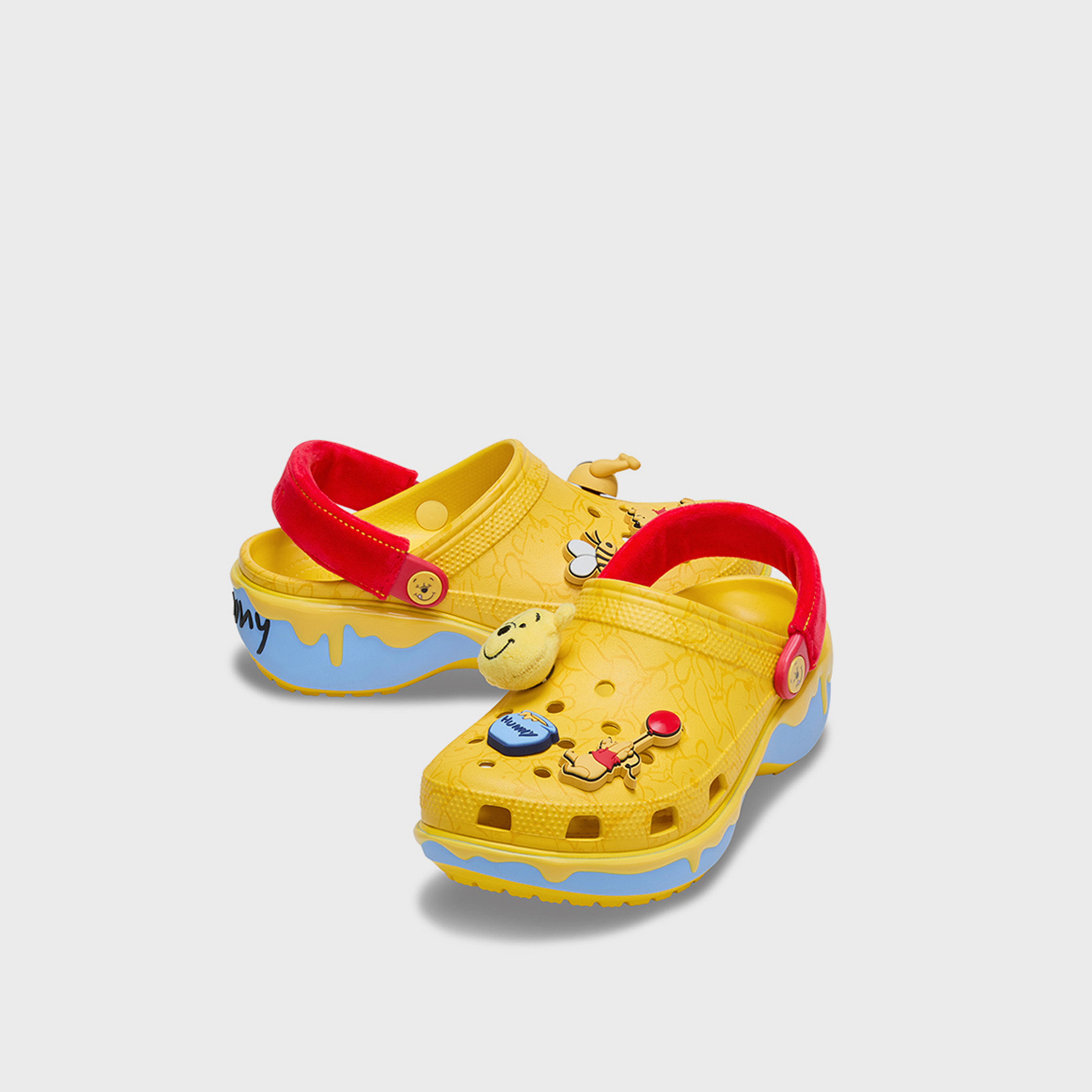Crocs Women's Slip On Winnie The Pooh Cls Plt W Platform Clogs | 211092-90H-women-shoes-flipflopsandslides-image-1