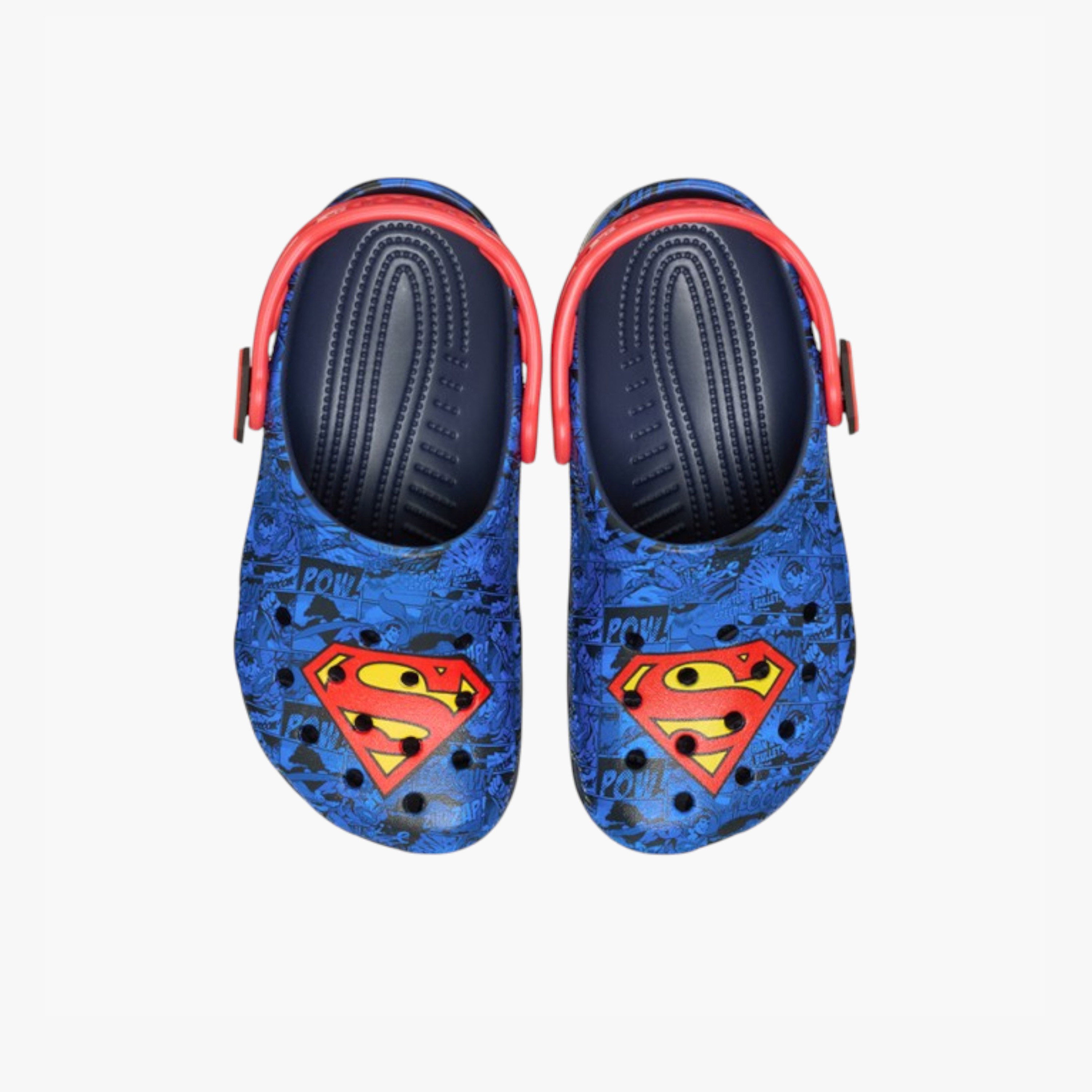 Crocs Boys' Superman Classic Clogs with Backstrap - 211132-90H-baby-boys-shoes-sandals-image-1