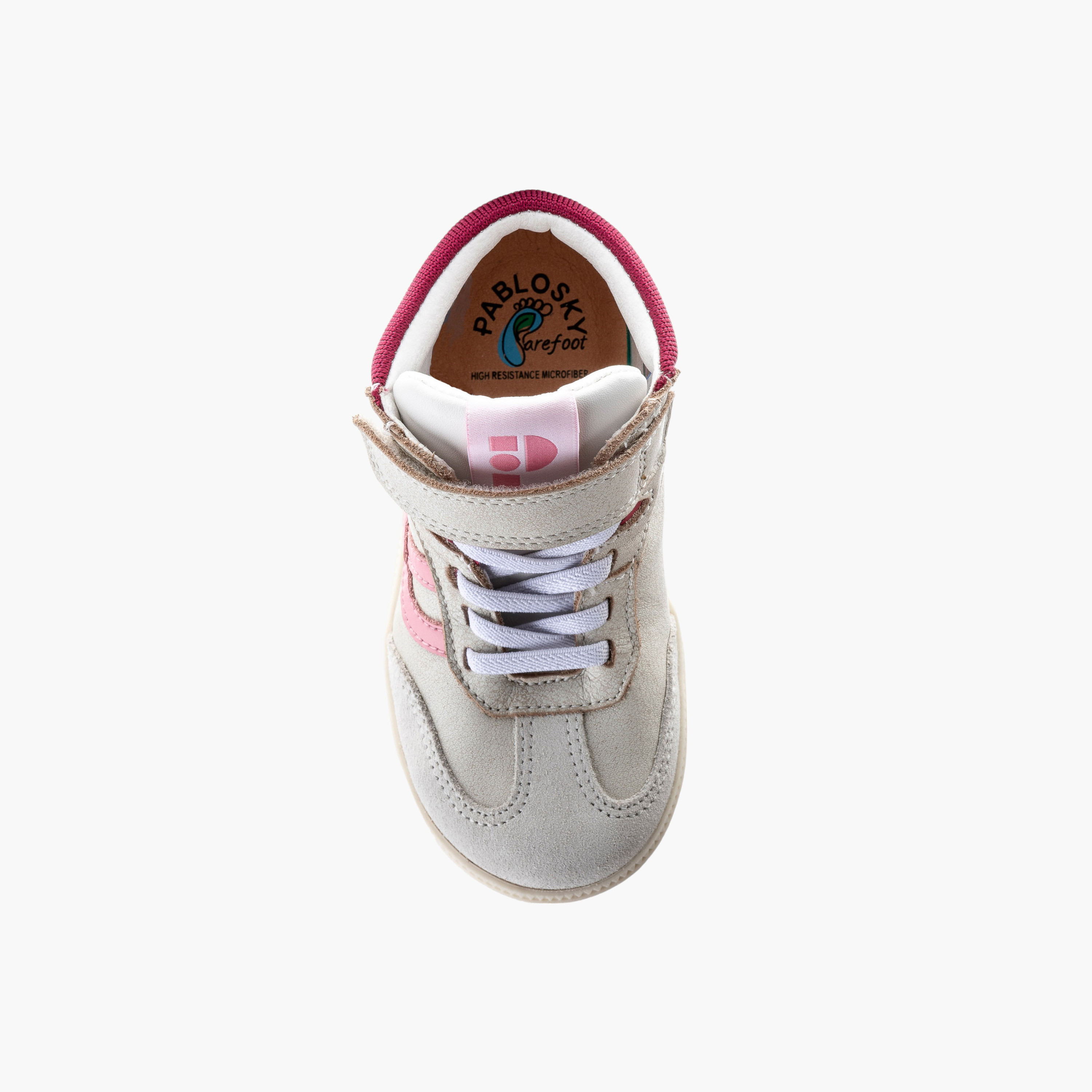 Pablosky Girls' High Top Sneakers with Hook and Loop Closure - 211137-baby-girls-shoes-closedshoes-image-4