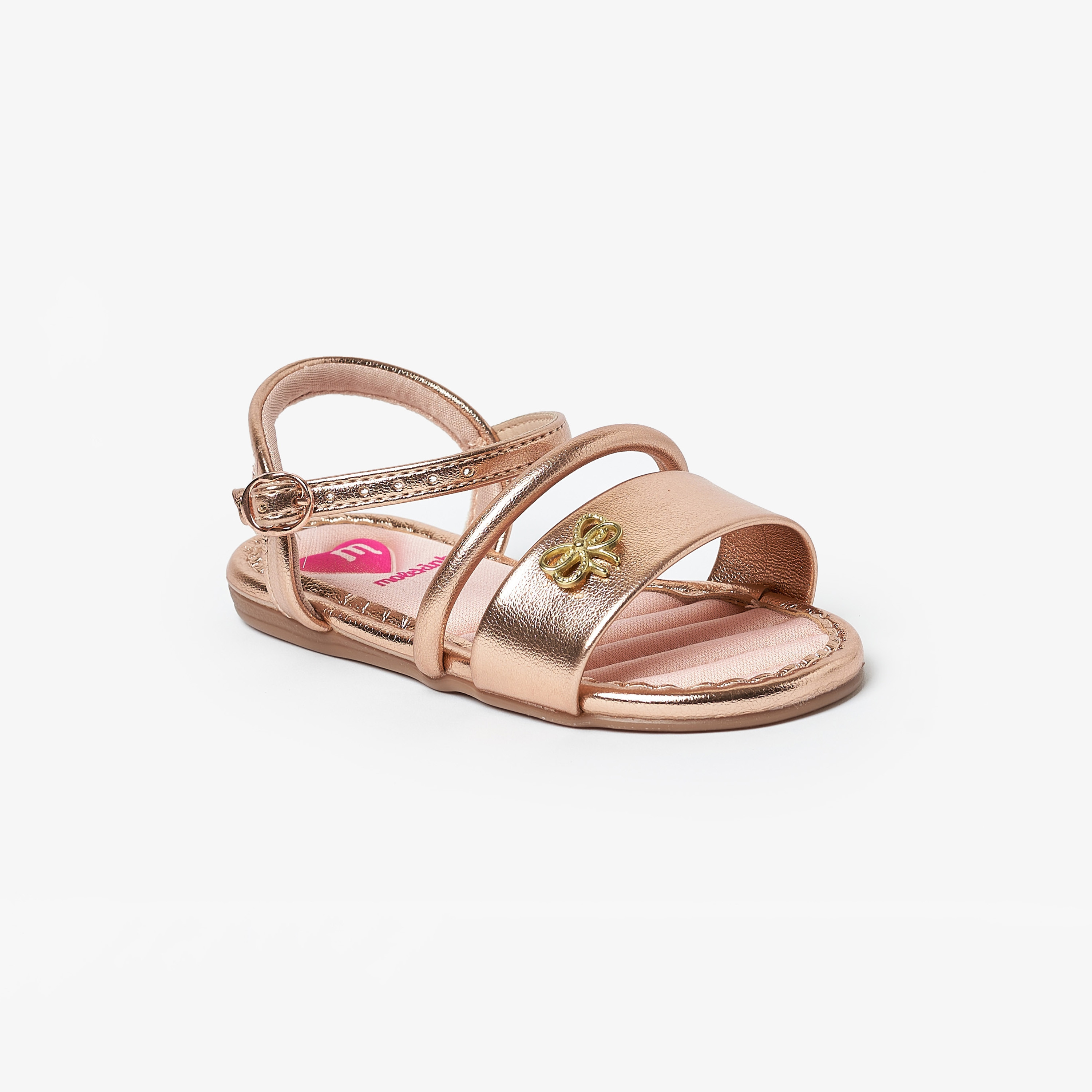 Molekinha by Geoomnii Girls Metallic Ankle Strap Sandals | 2112-671-19791-23146        -girls-shoes-sandals-image-1
