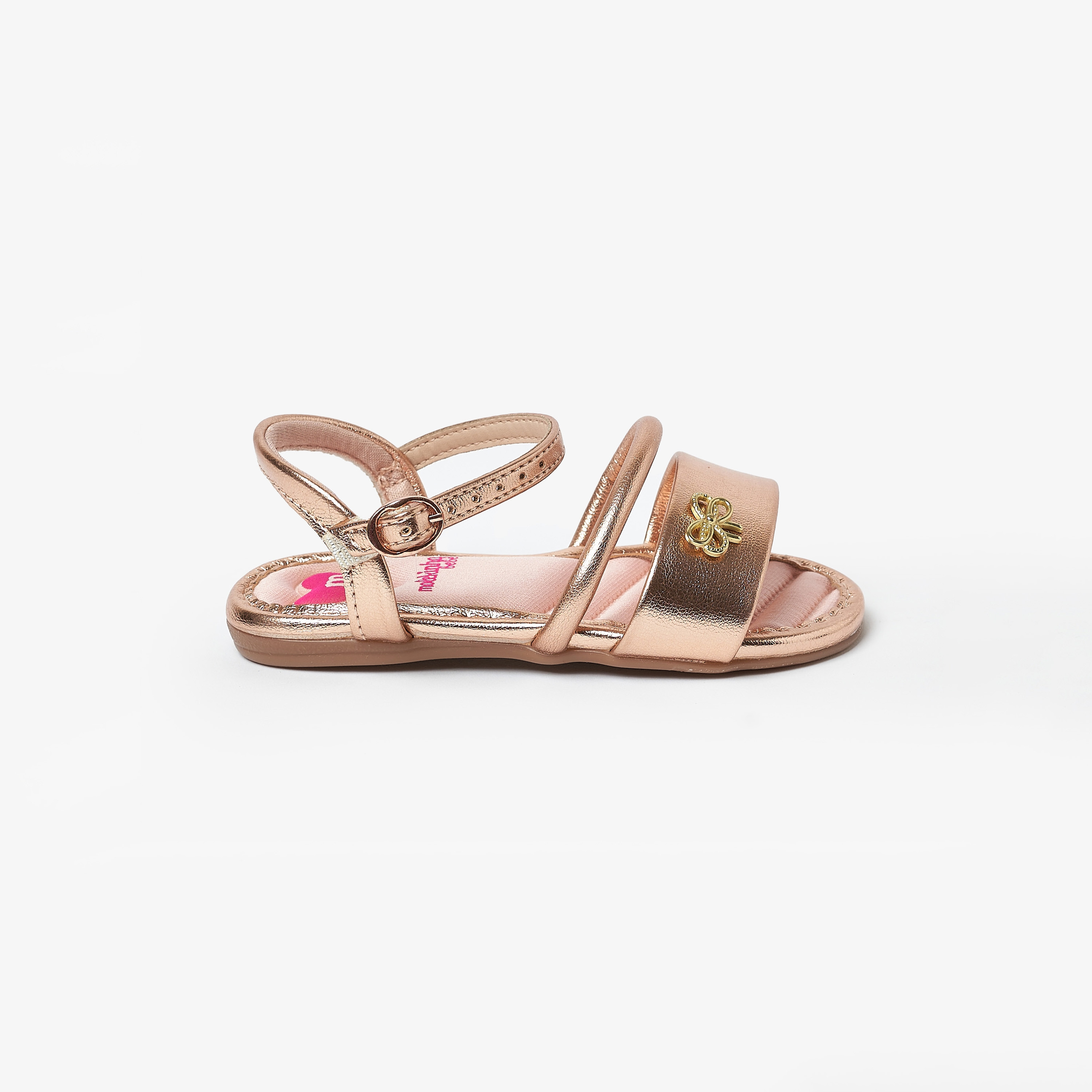 Molekinha by Geoomnii Girls Metallic Ankle Strap Sandals | 2112-671-19791-23146        -girls-shoes-sandals-image-2