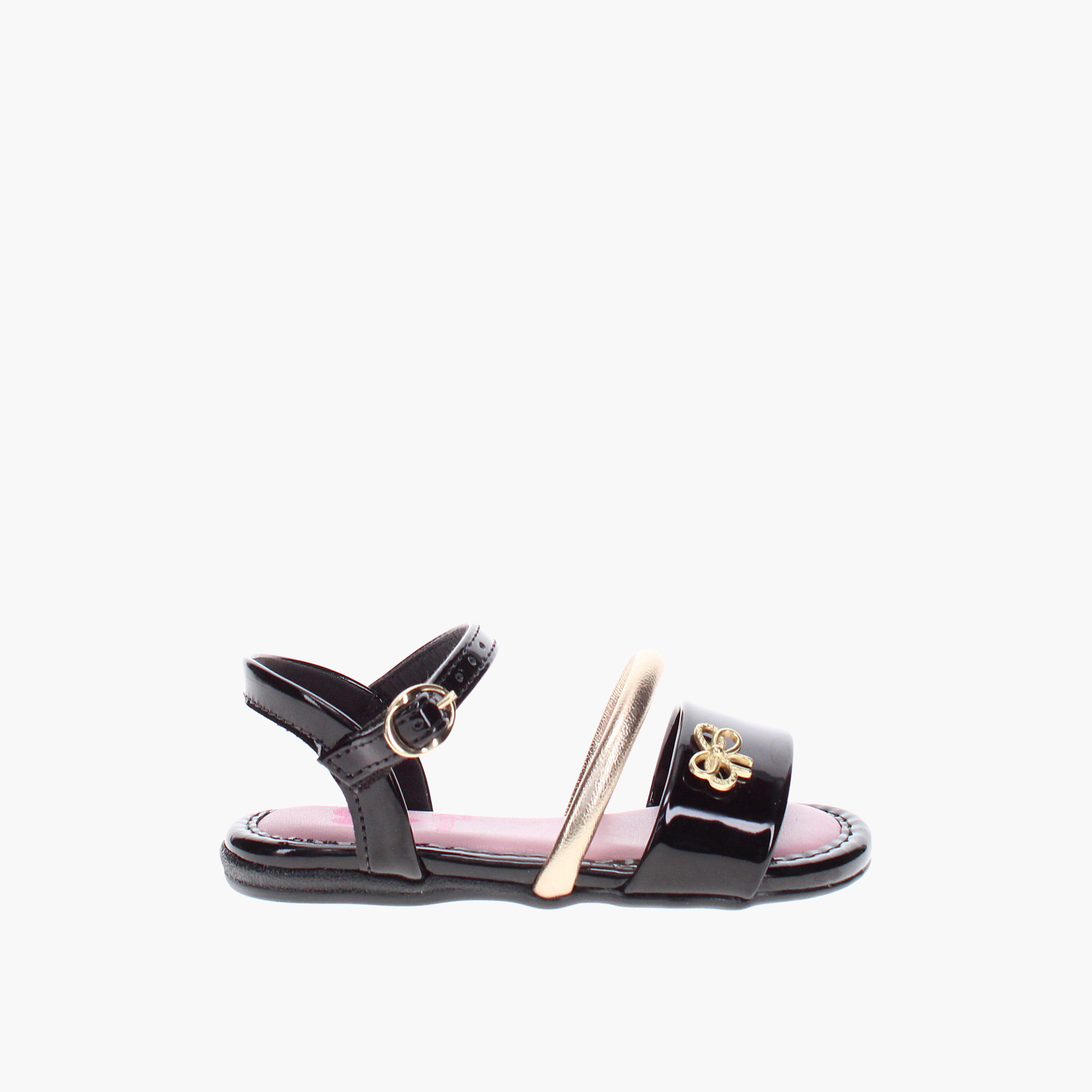Molekinha by Geoomnii Girls Buckle Lame Strap Sandals          -girls-shoes-sandals-image-2