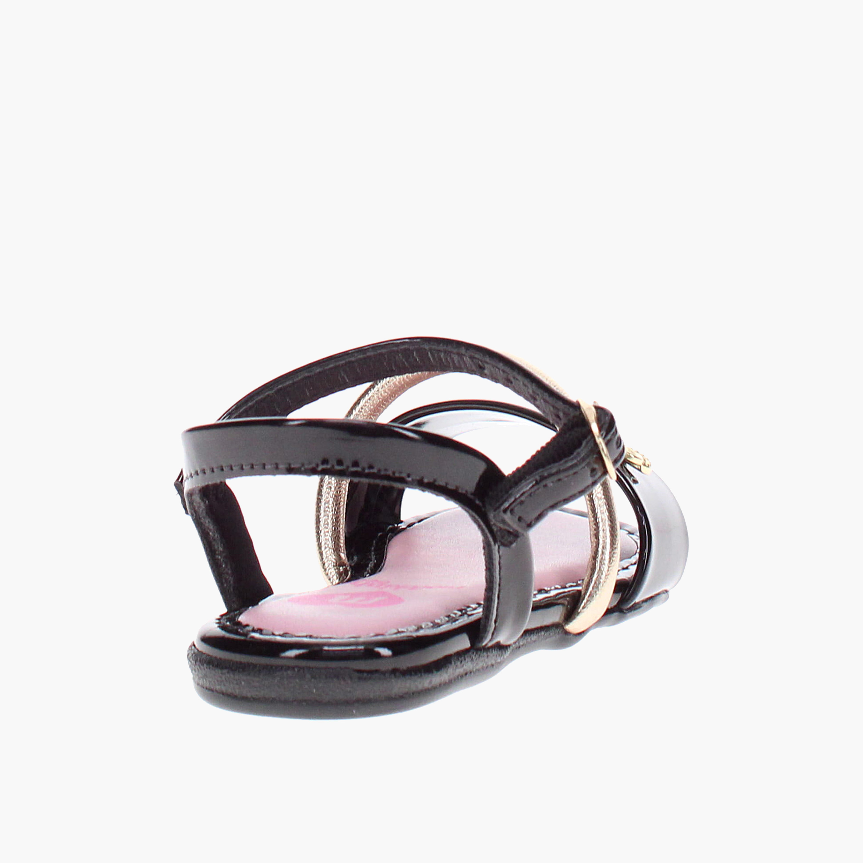 Molekinha by Geoomnii Girls Buckle Lame Strap Sandals          -girls-shoes-sandals-image-3