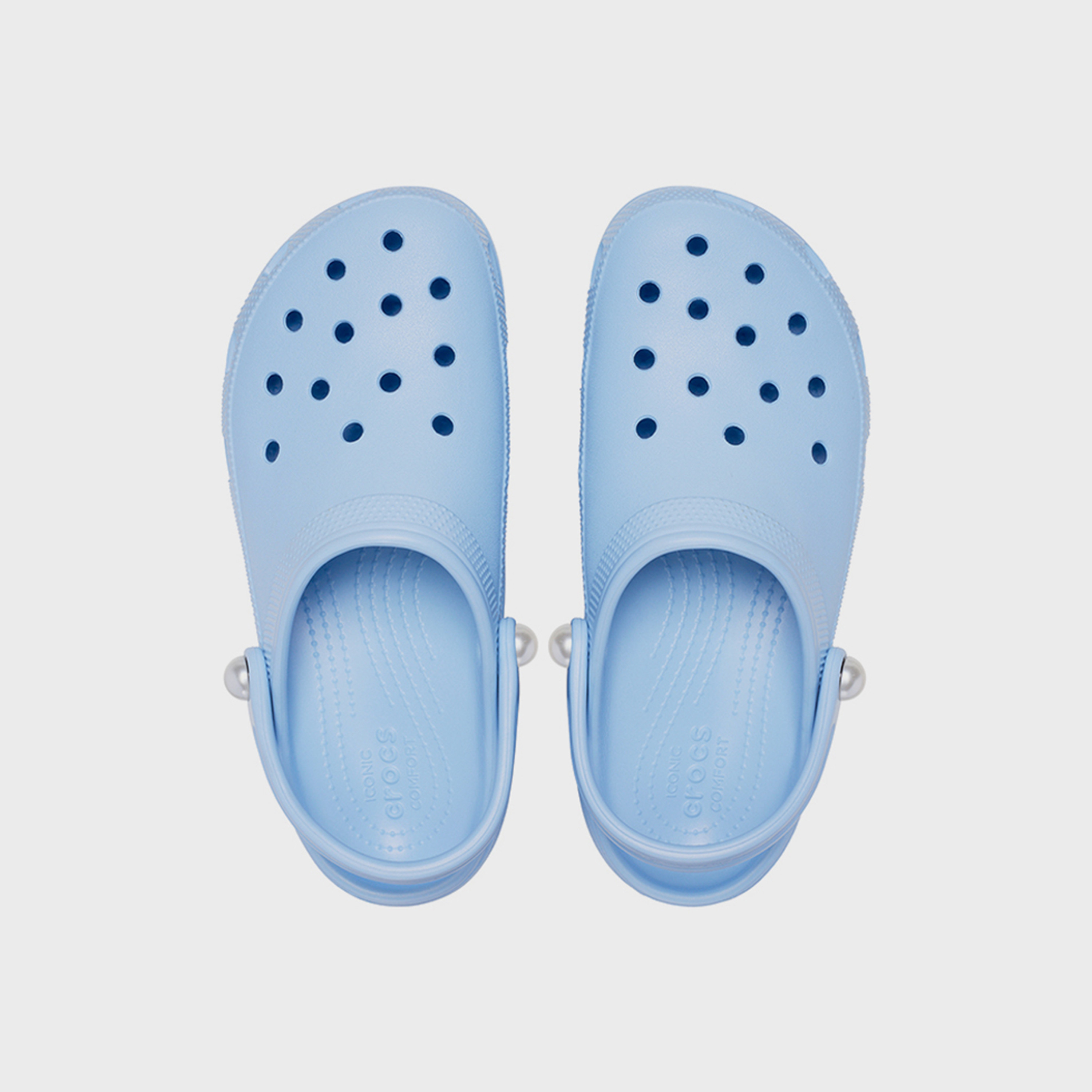 Crocs Women's Slip-On Classic Pearl Platform Clogs | 211231-4NS-women-shoes-sandals-flats-image-2