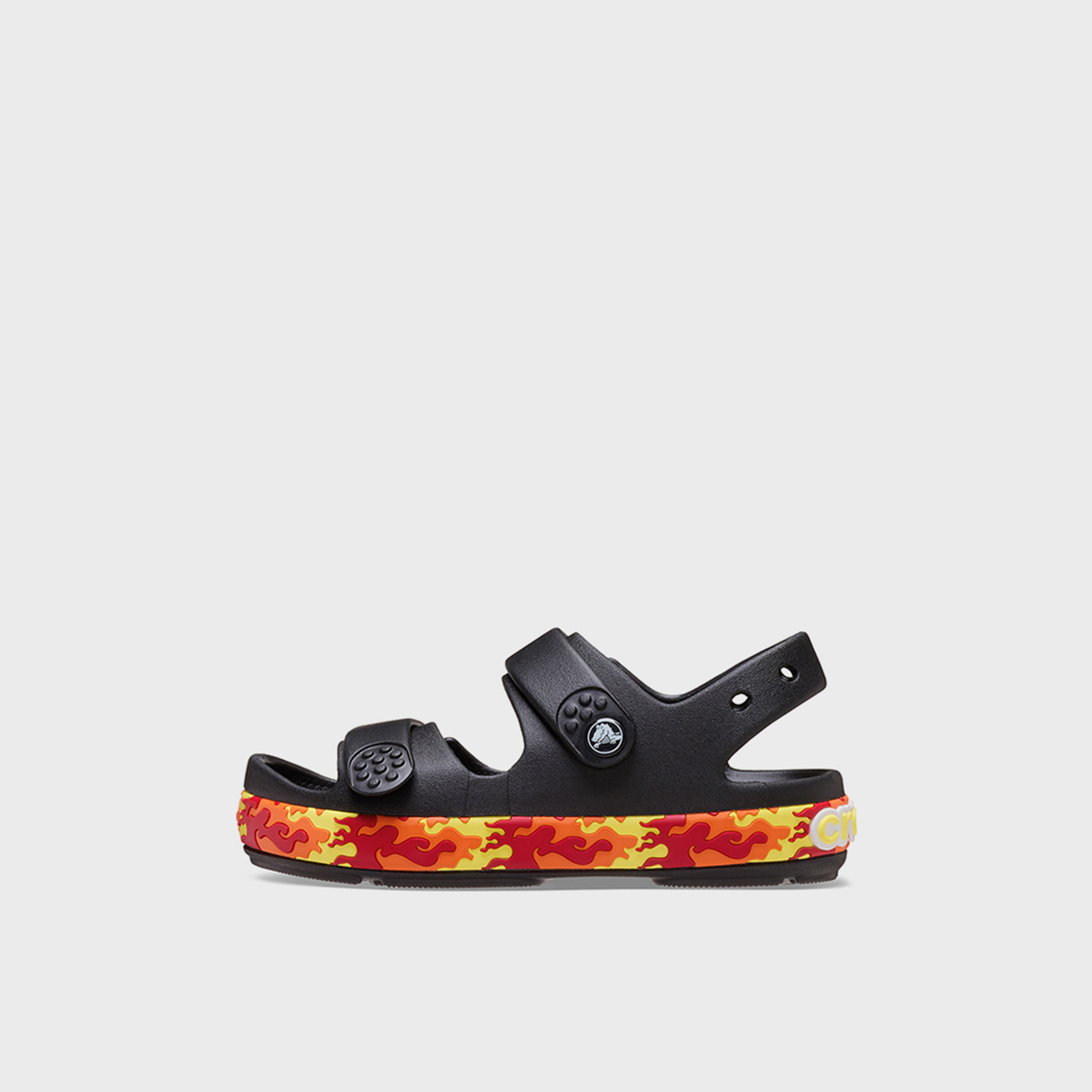 Crocs Boys Hook & Loop Crocband Cruiser Flames Strap Sandals | 211268-001-boys-shoes-sandals-image-2