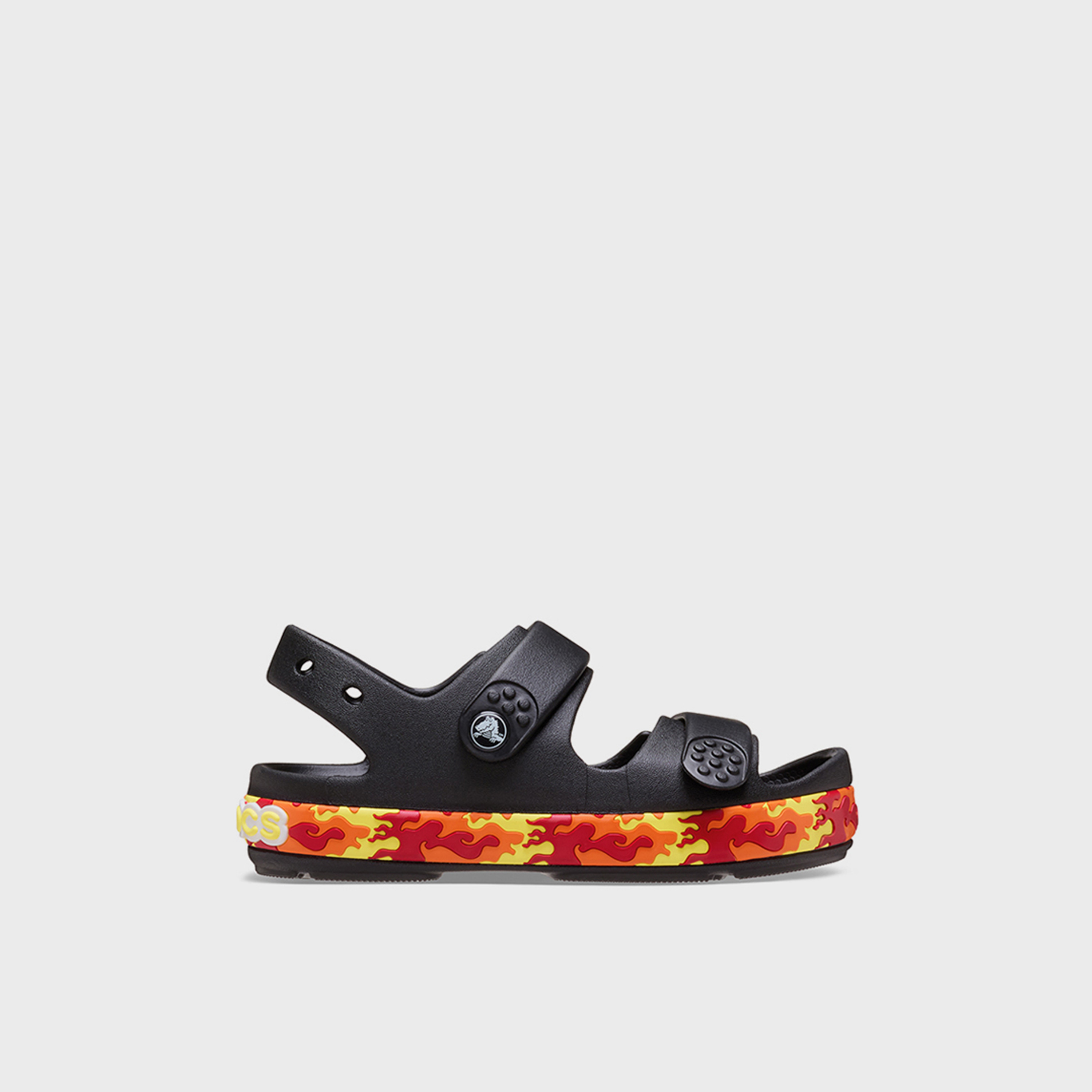 Crocs Boys Hook & Loop Crocband Cruiser Flames Strap Sandals | 211268-001-boys-shoes-sandals-image-3
