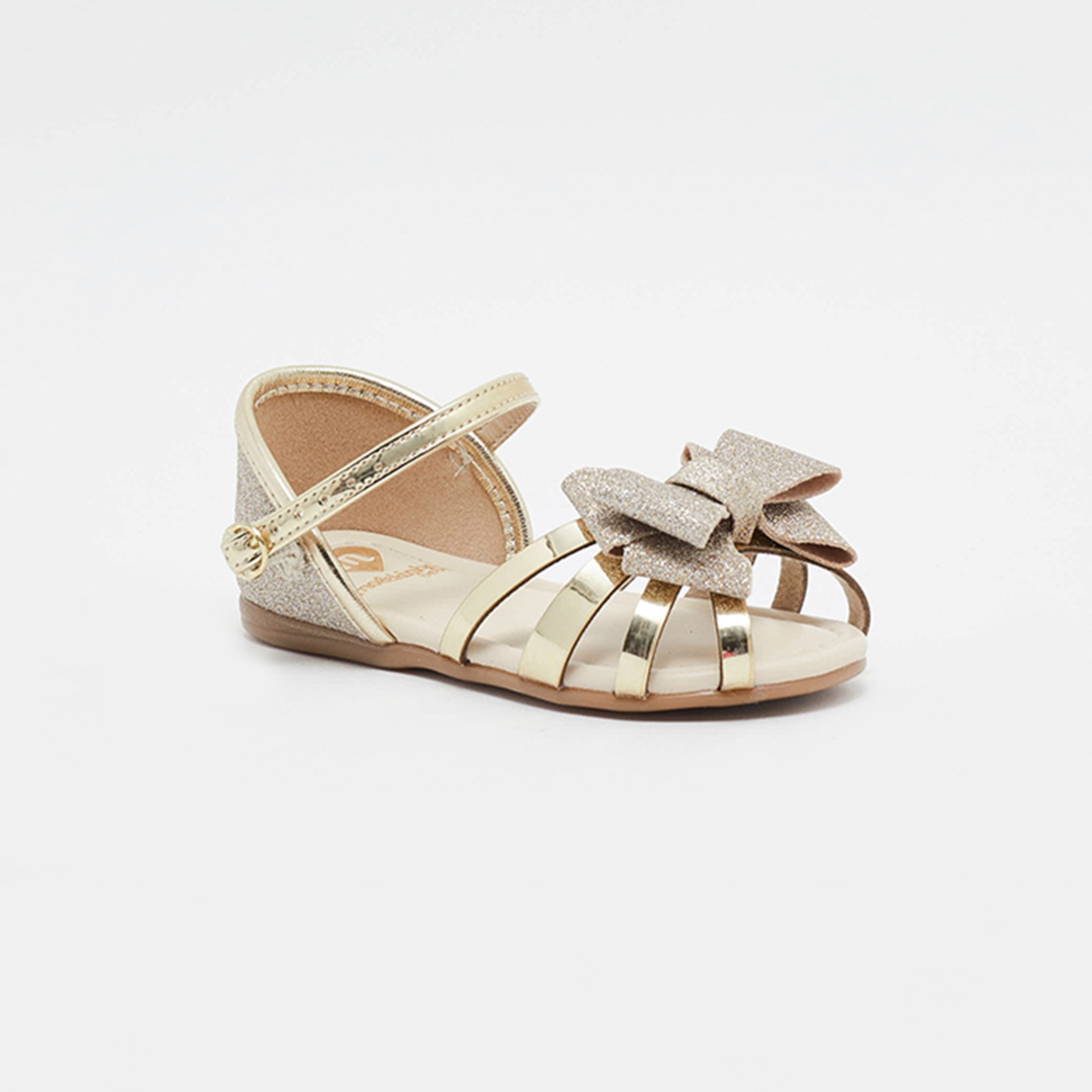 2114-213-14646 | صندل ذو معدني من موليكينها للأطفال مع مزين من فيونكة-girls-shoes-sandals-image-1
