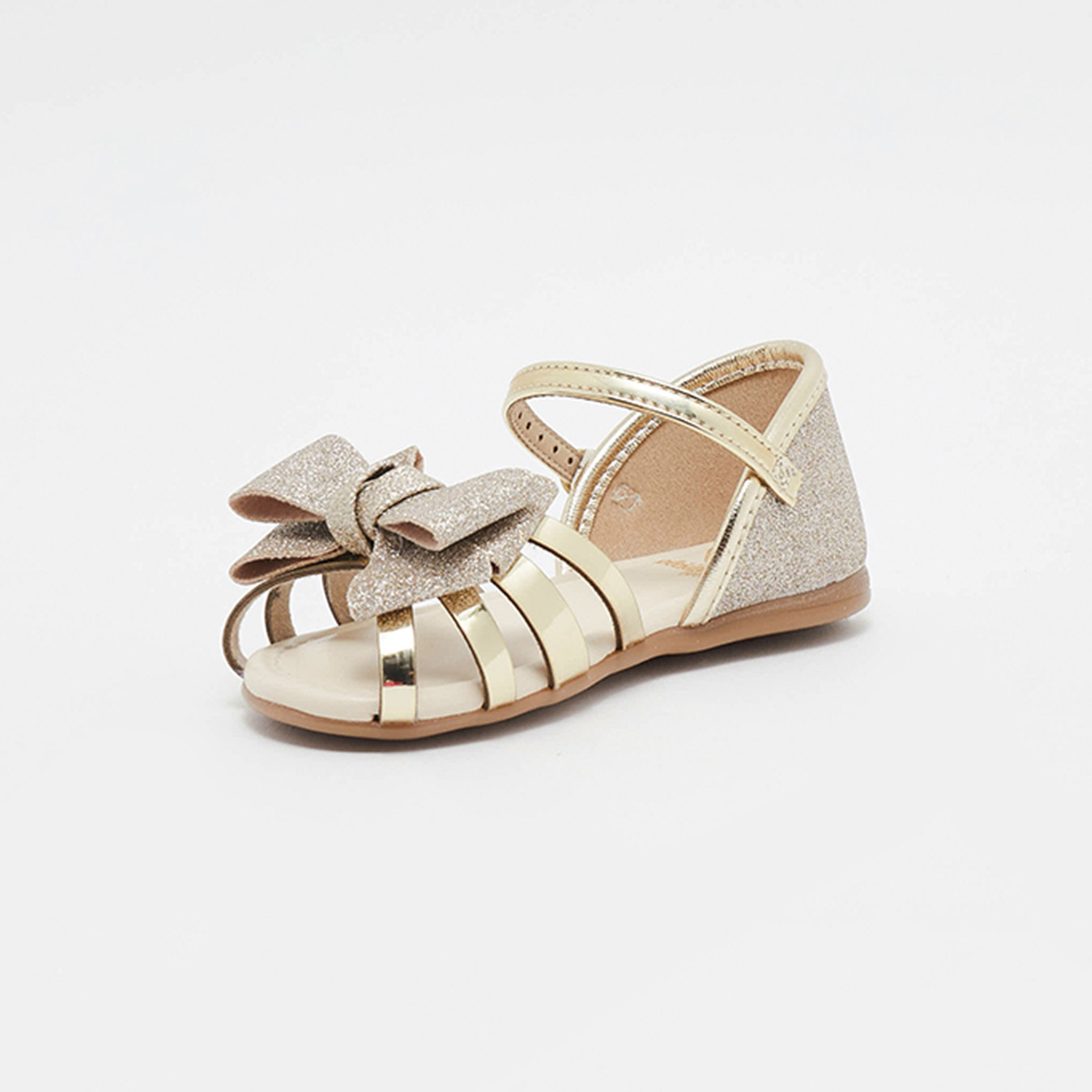 Molekinha by Geoomnii Kids Metallic Sandals with Bow Detail | 2114-213-14646       -girls-shoes-sandals-image-2